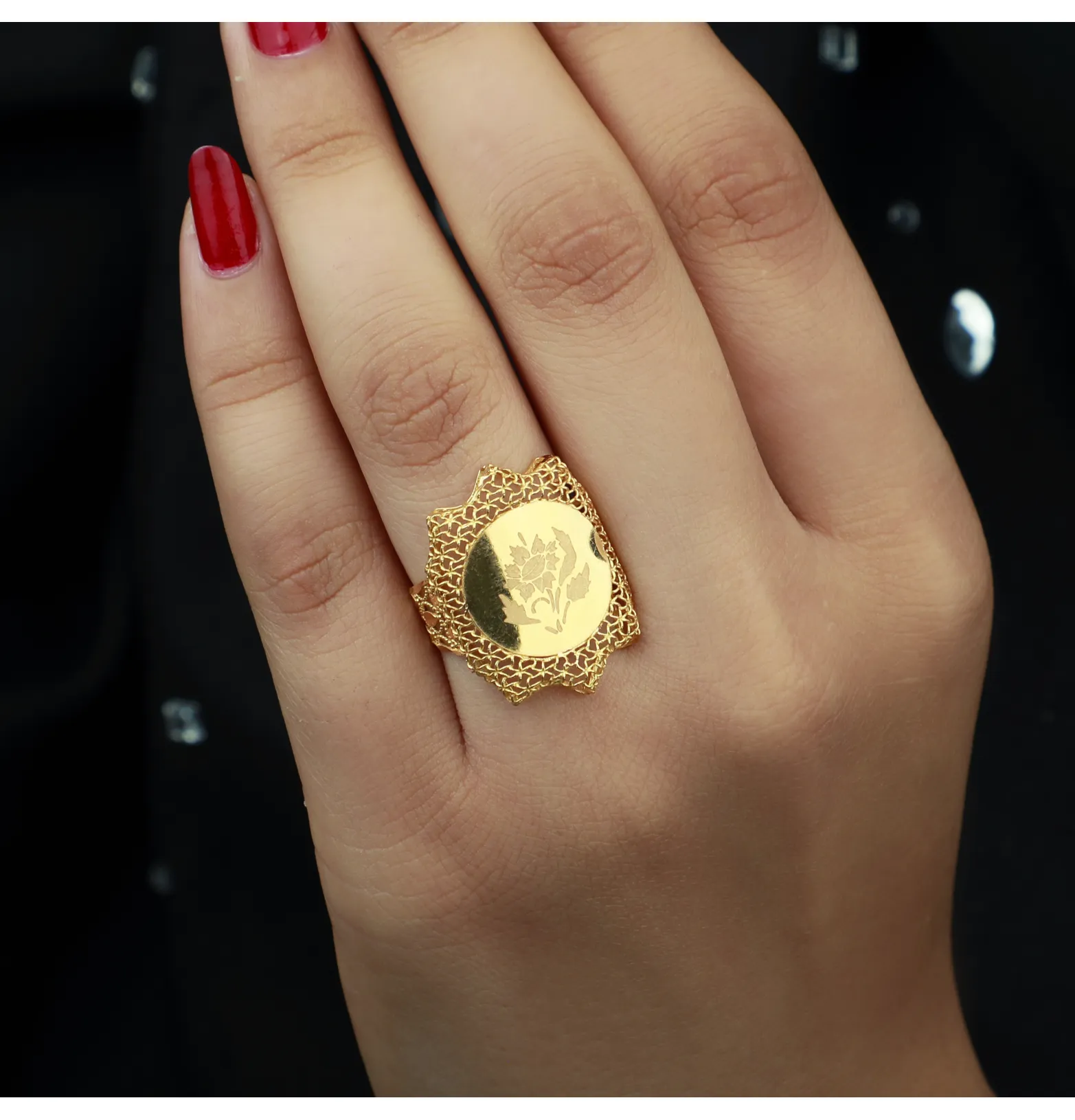21-karat gold ring, Turkish made