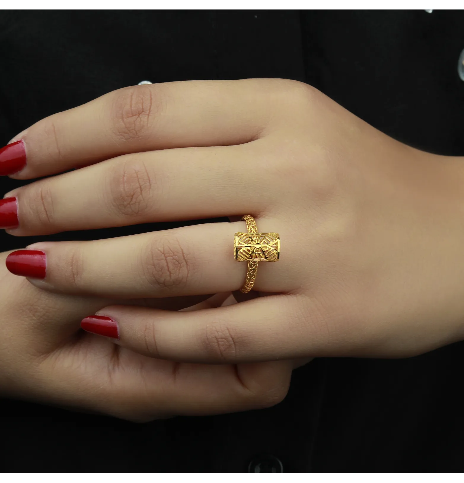 21-karat gold ring, Turkish made
