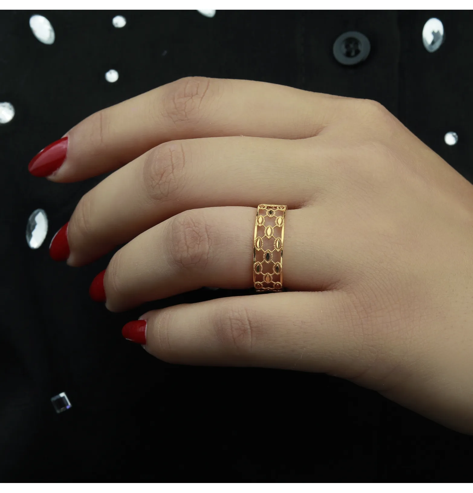 21-karat gold wedding ring, Turkish made