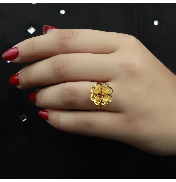 21-karat gold ring, Turkish made - (S-0091)