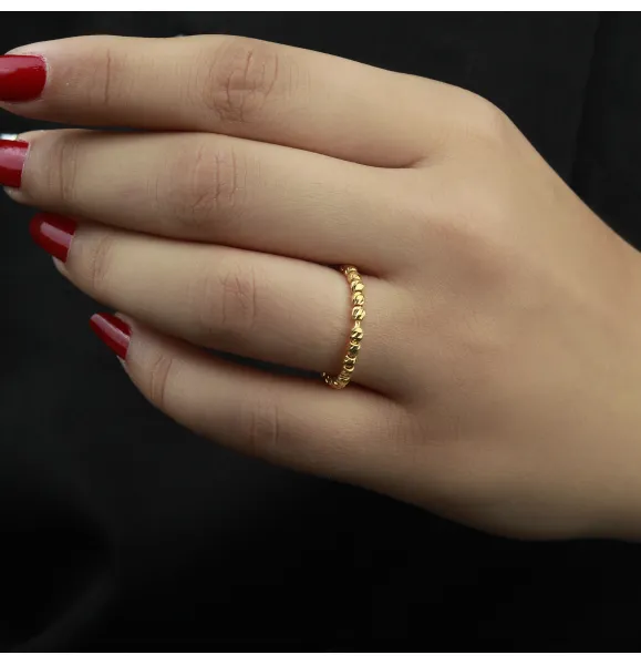 21-karat gold wedding ring, Turkish made - (S-0096)