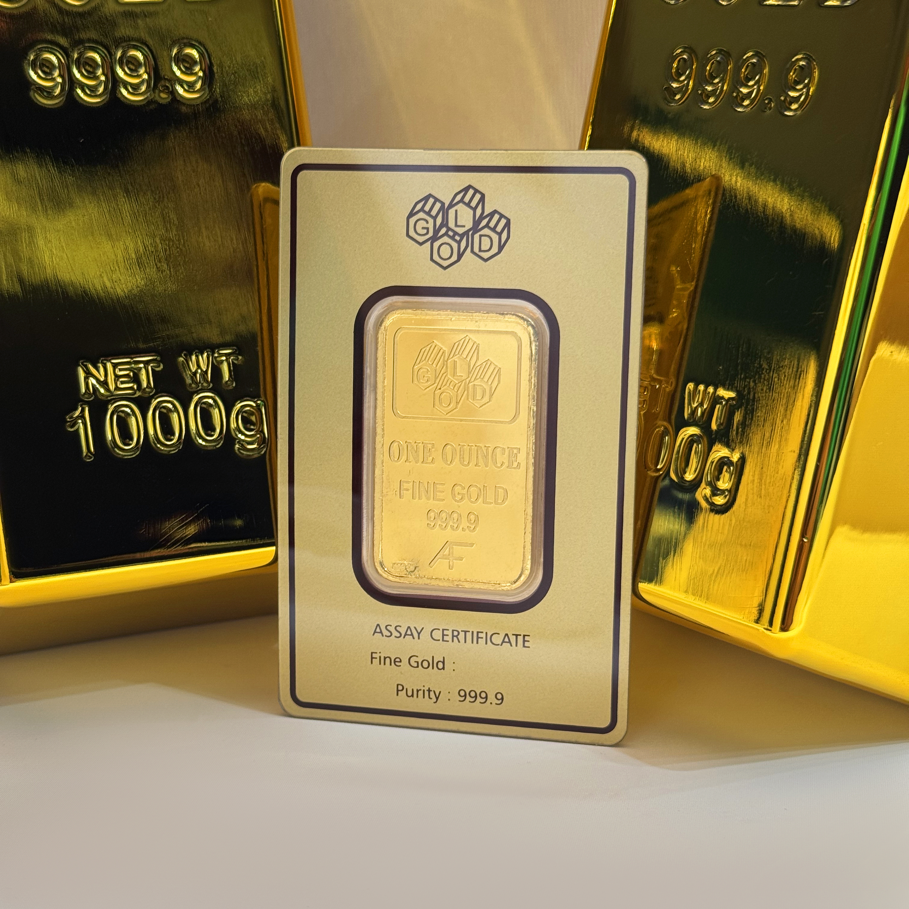 ounce 24 karat (9999) gold bar - only purchase by whatsapp 97111978 - (G-0005)