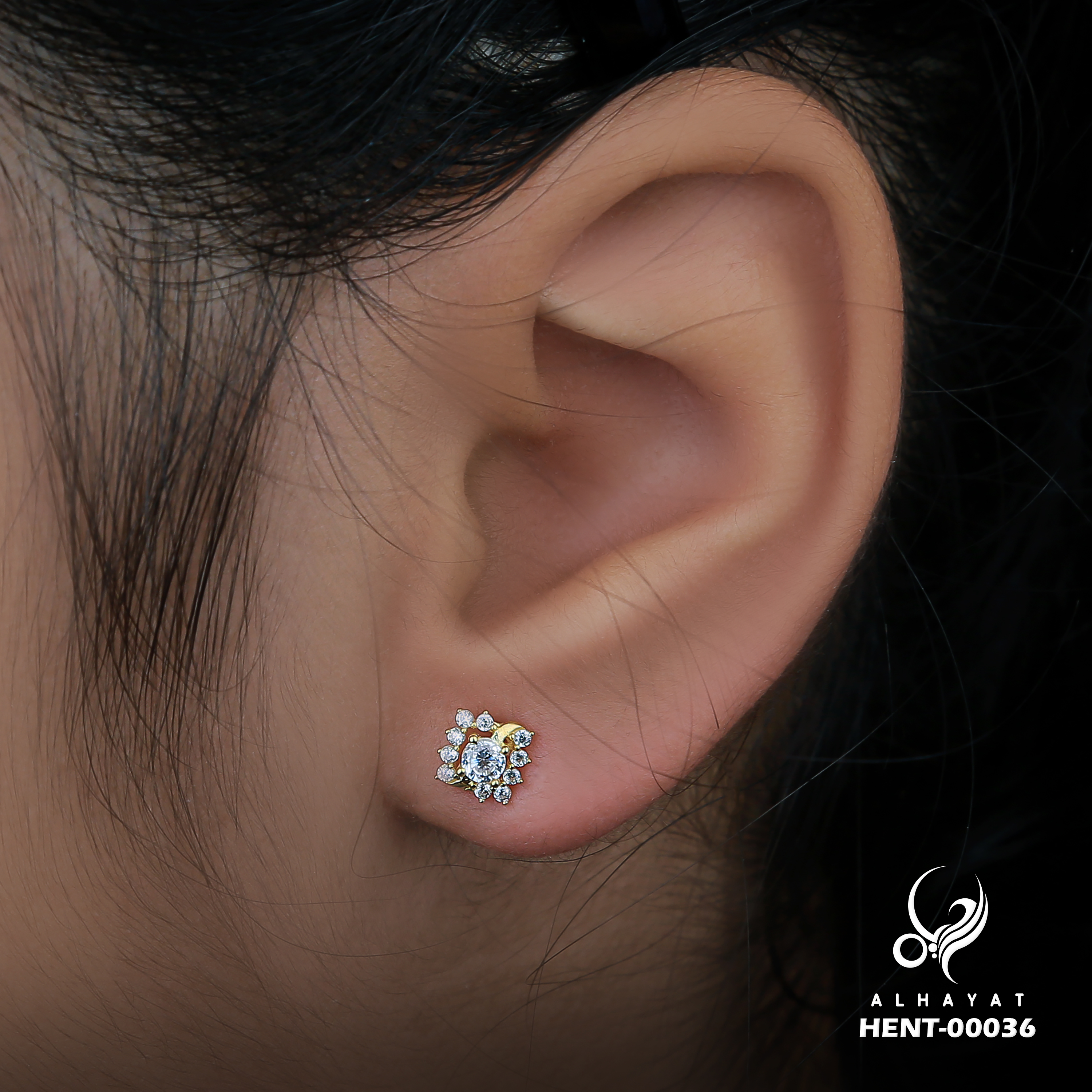 18 karat gold net ring, made in Turkey - (H-0101)
