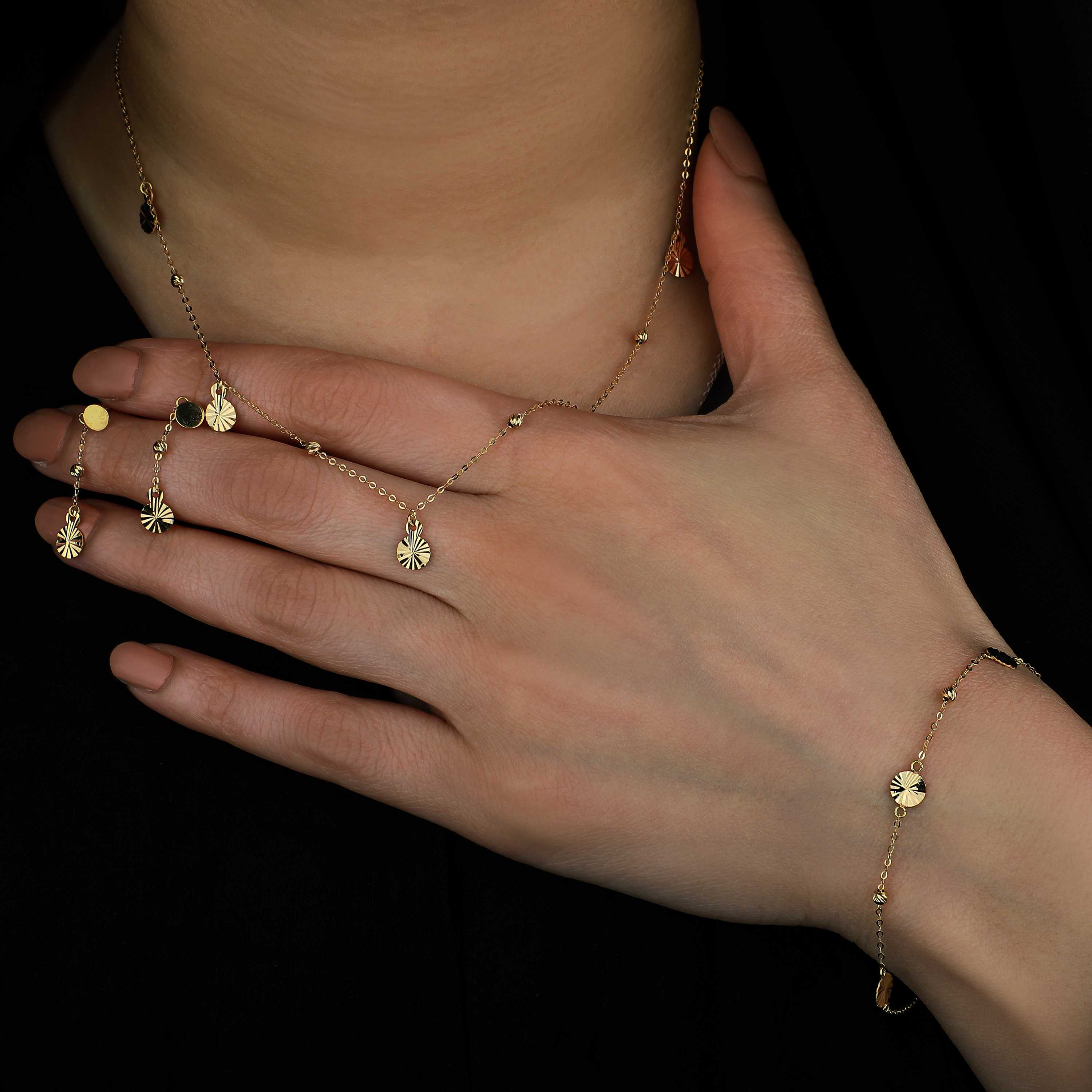 18 karat gold set, Turkish made - (H-0118) 18 karat gold set, Turkish made - (H-0118)