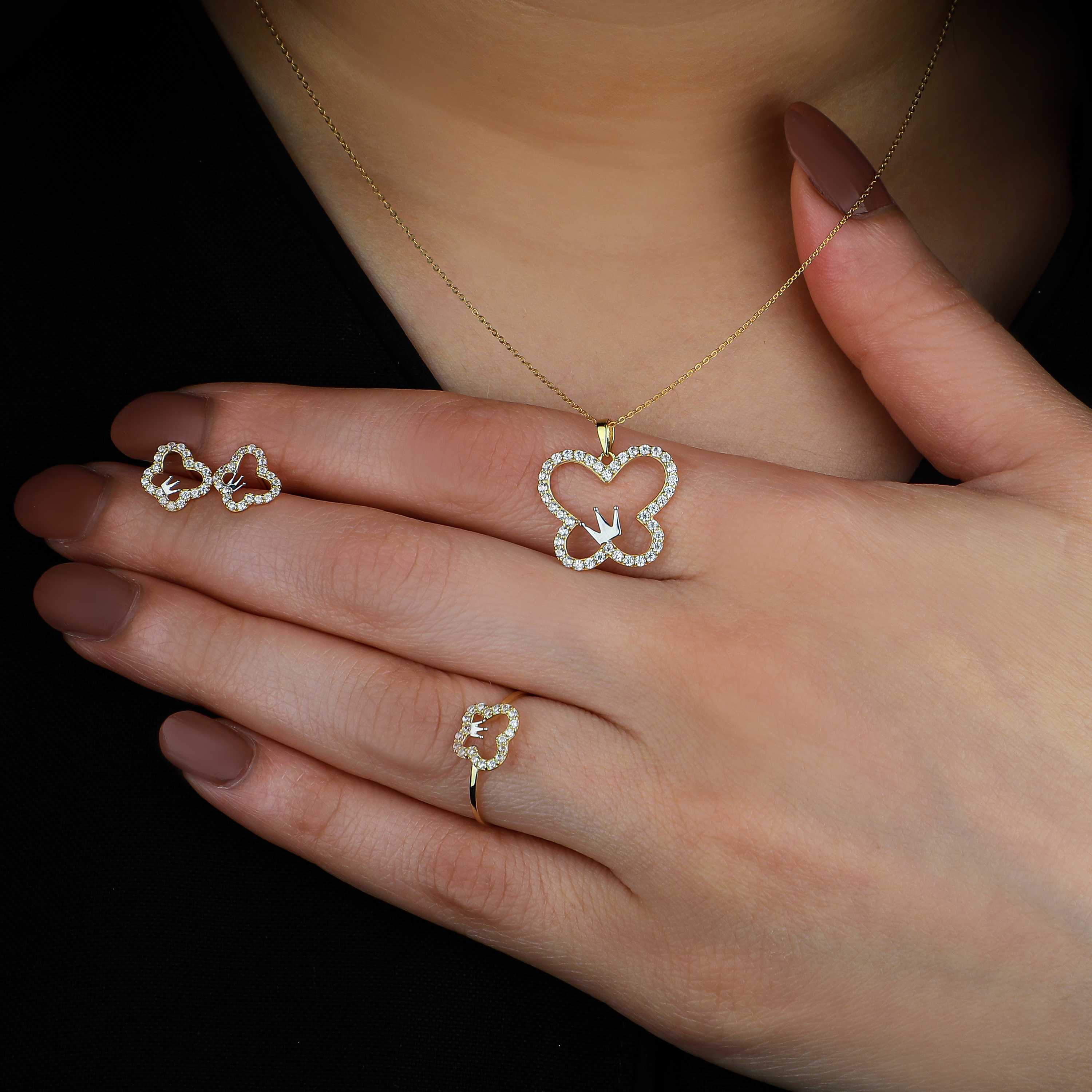 18 karat gold set, Turkish made - (H-0119) 18 karat gold set, Turkish made - (H-0119)