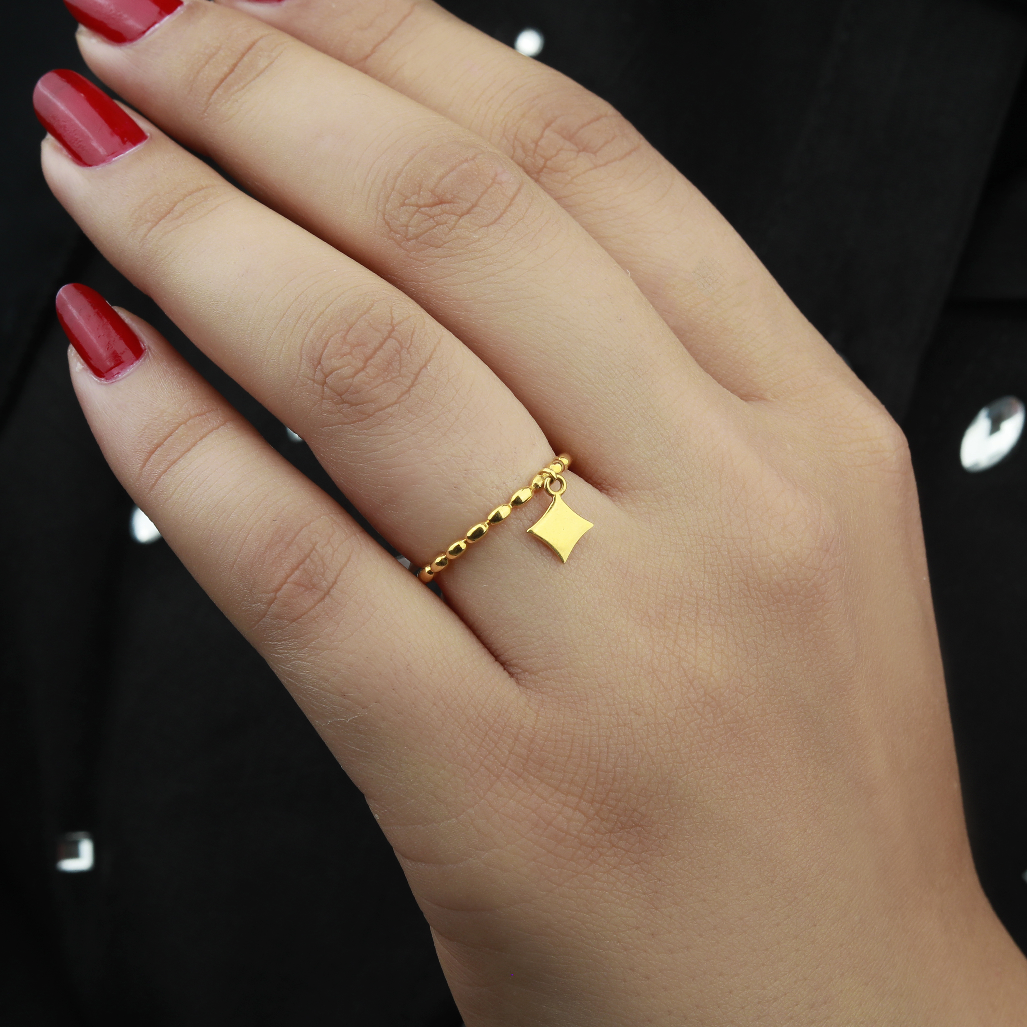 21-karat gold ring, Turkish made - (H-1347)