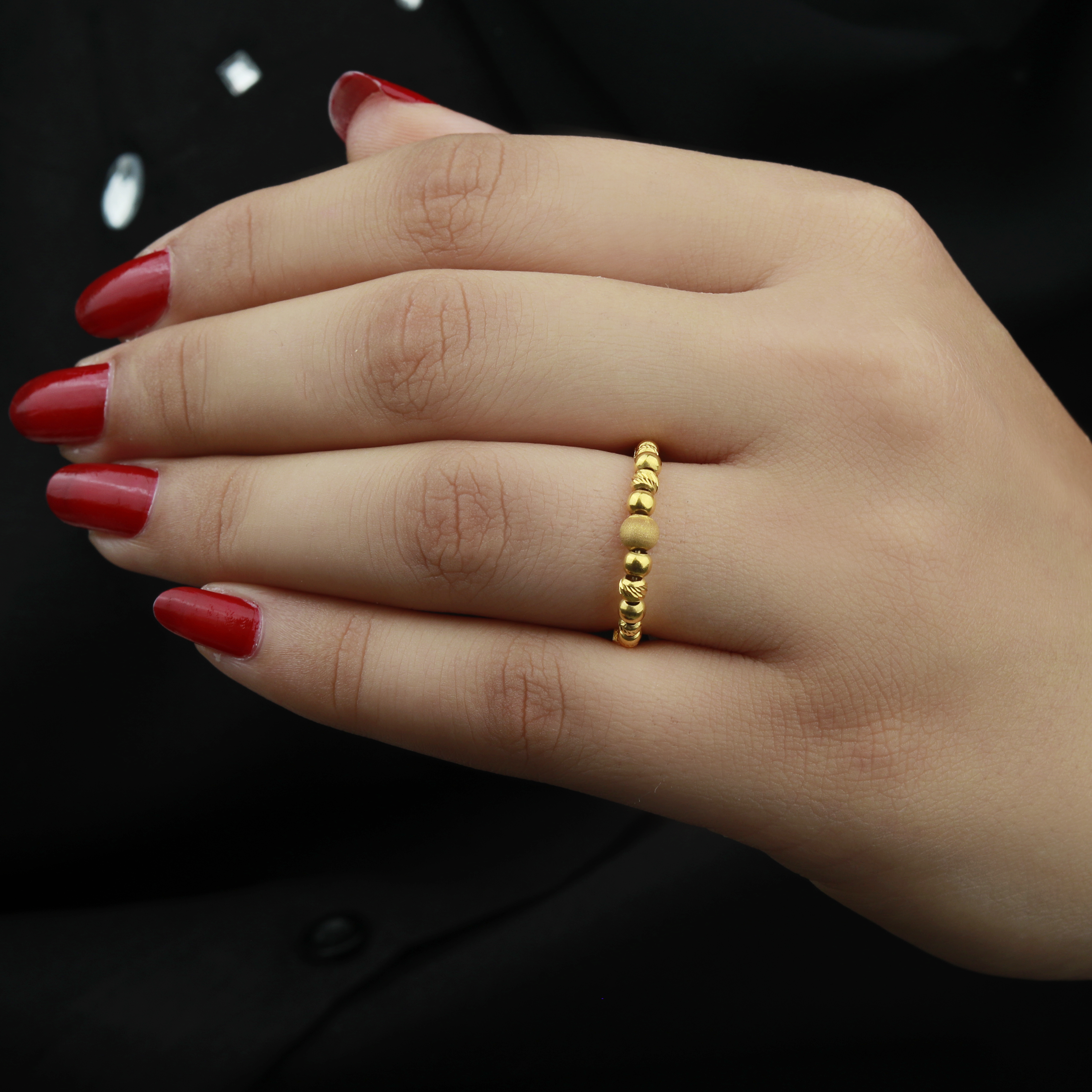 21-karat gold ring, Turkish made - (H-1350)