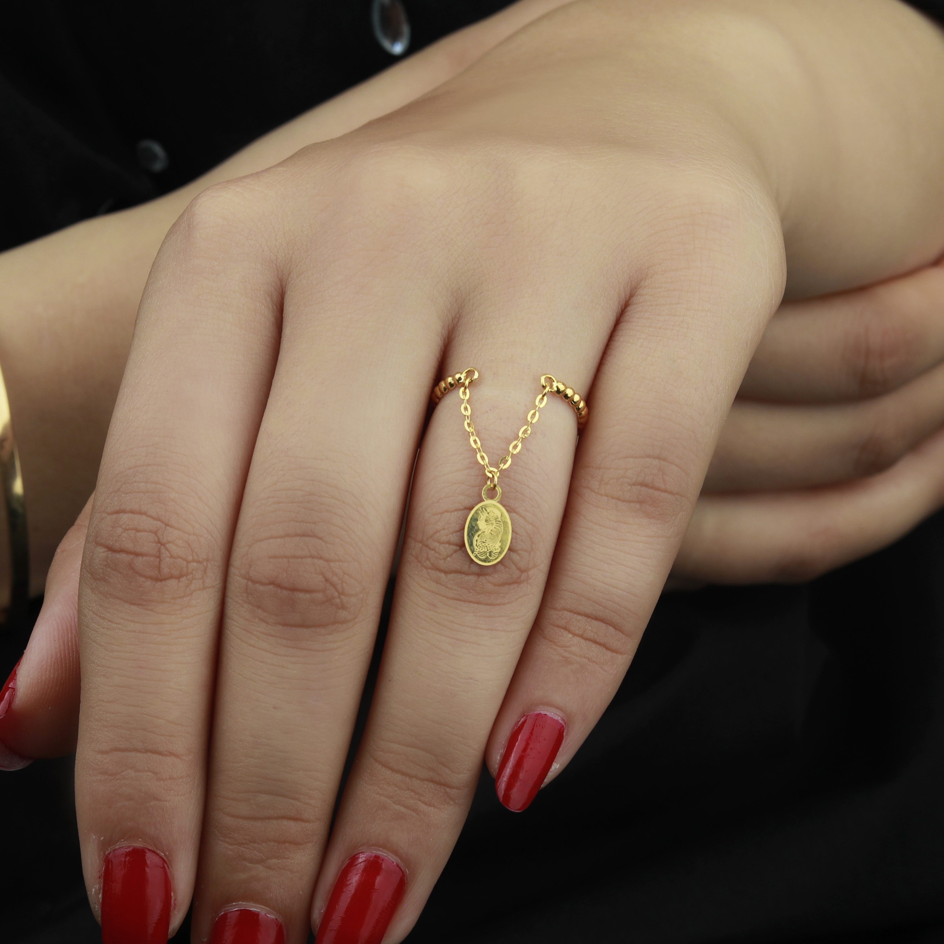 21-karat gold ring, Turkish made - (H-1351)