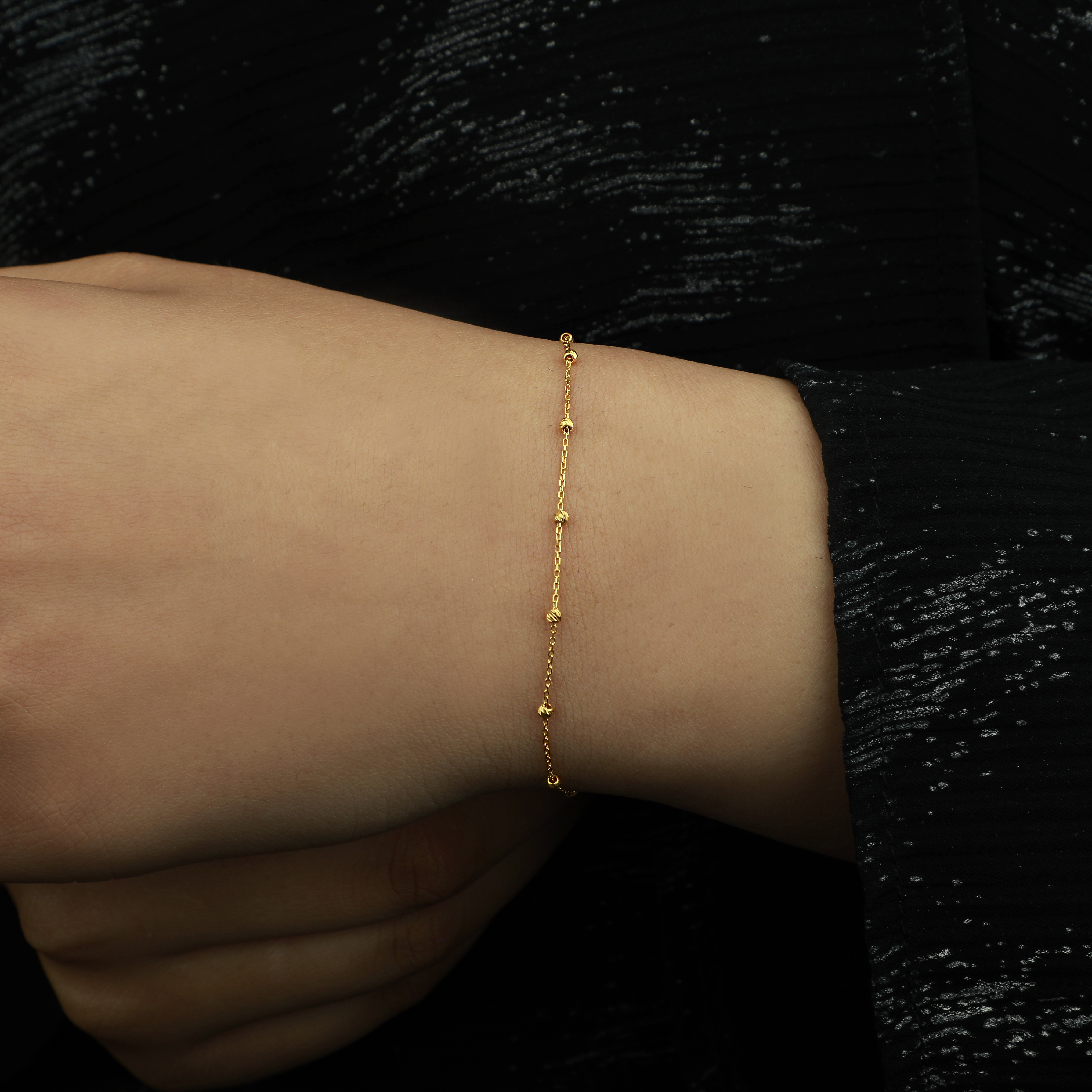 21-karat gold bracelet, Turkish made - (H-1358)