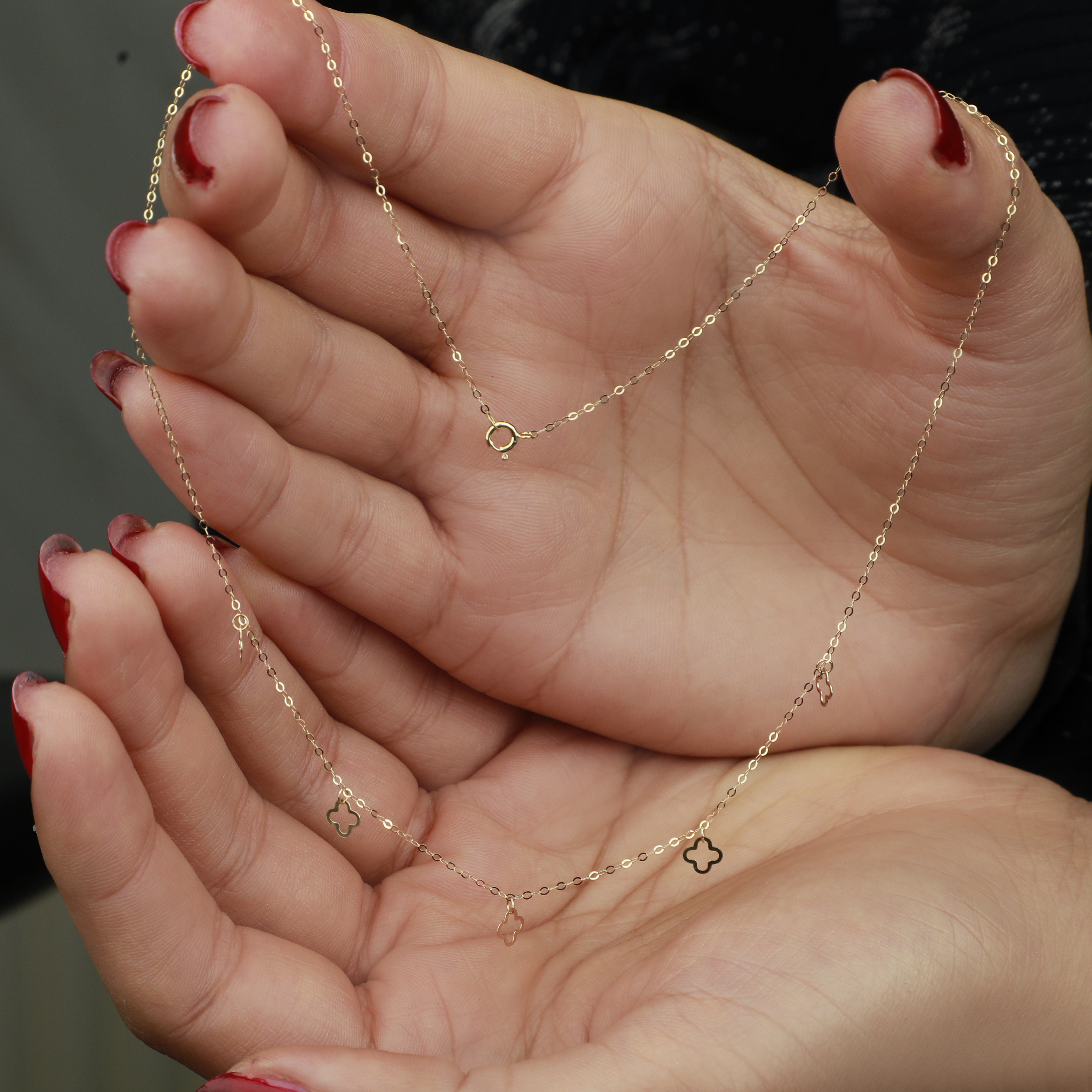 18-karat gold choker, Turkish made - (H-1360)