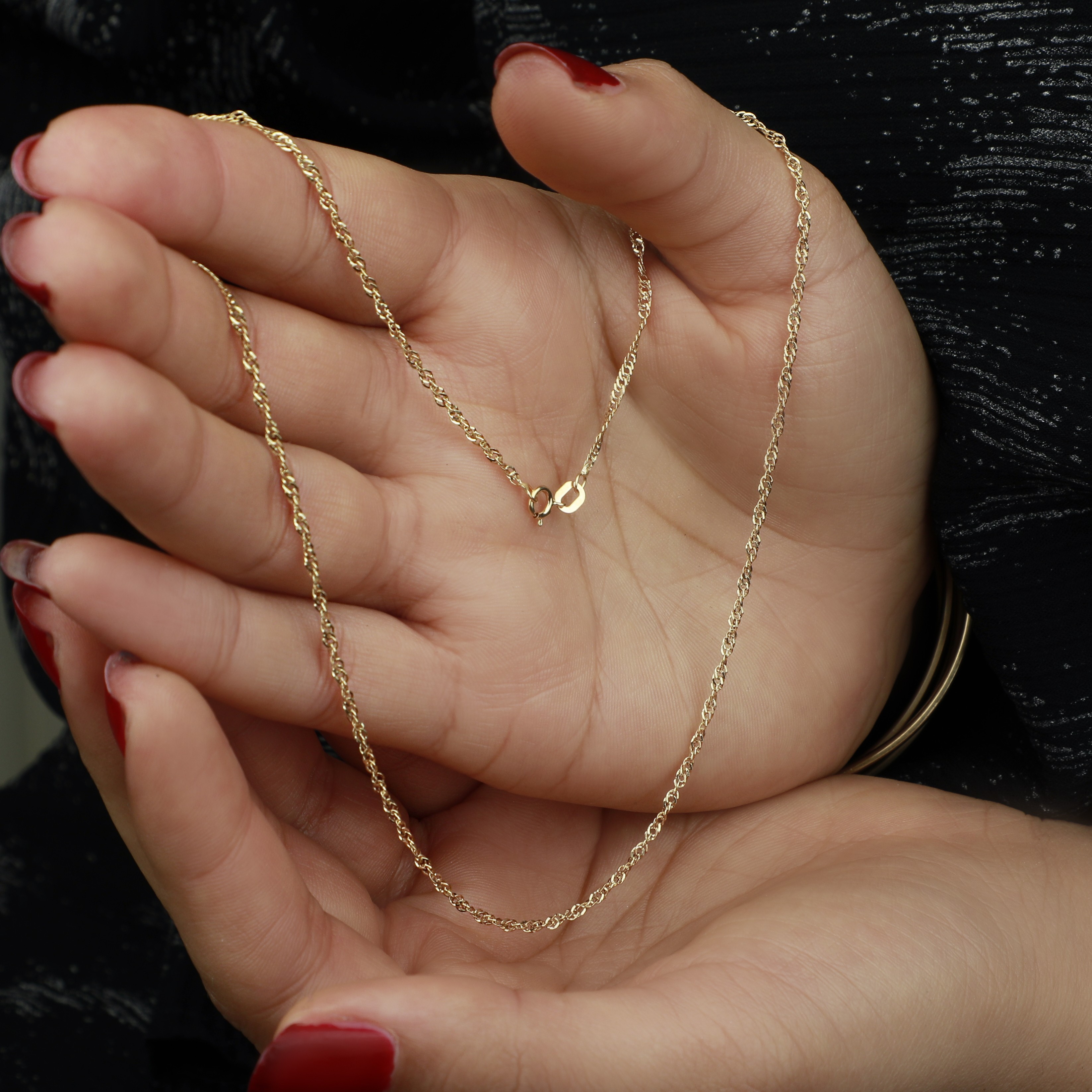 18-karat gold chain, Turkish made - (H-1363)