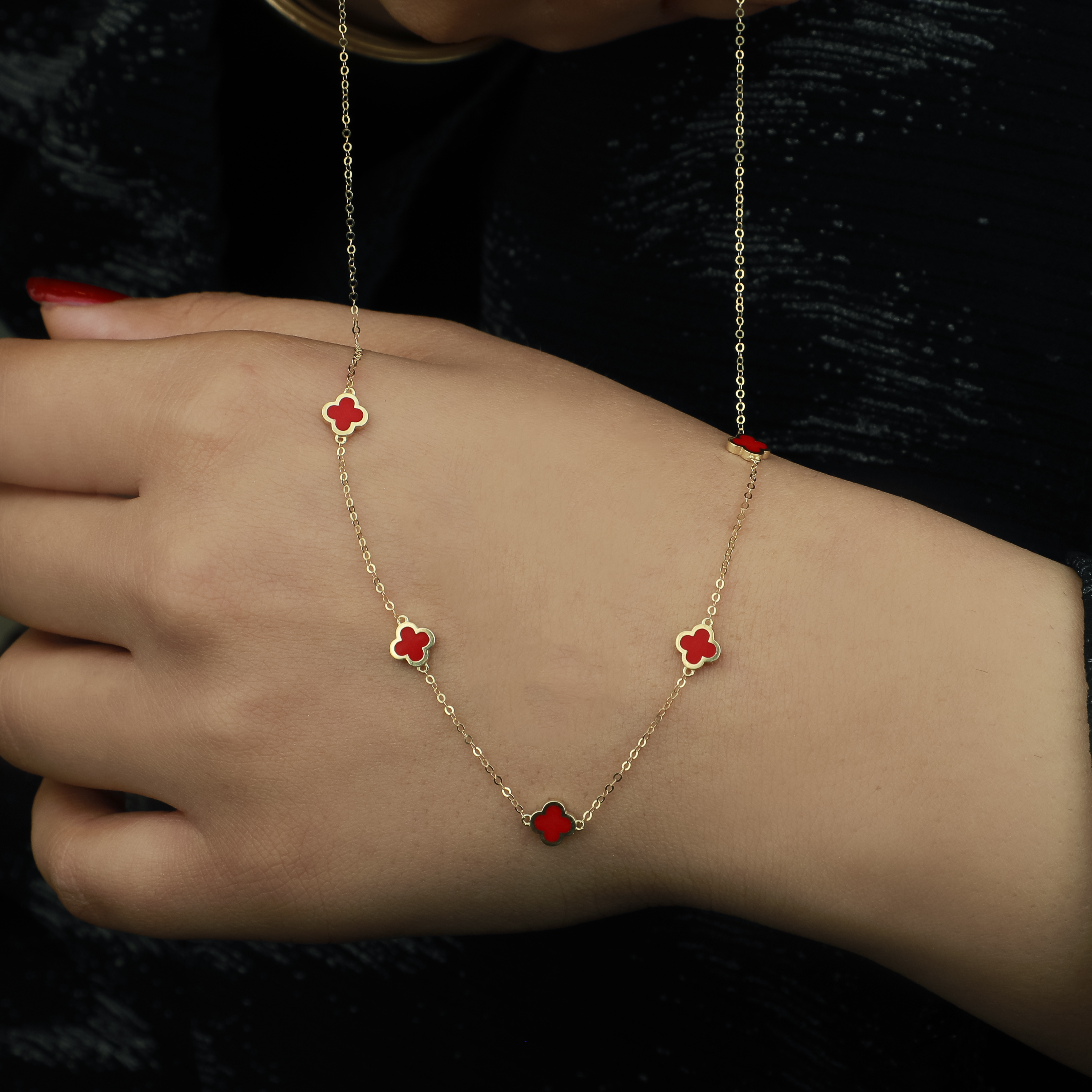 Van Cleef & Arpels 18k gold choker, made in Turkey - (H-1372)