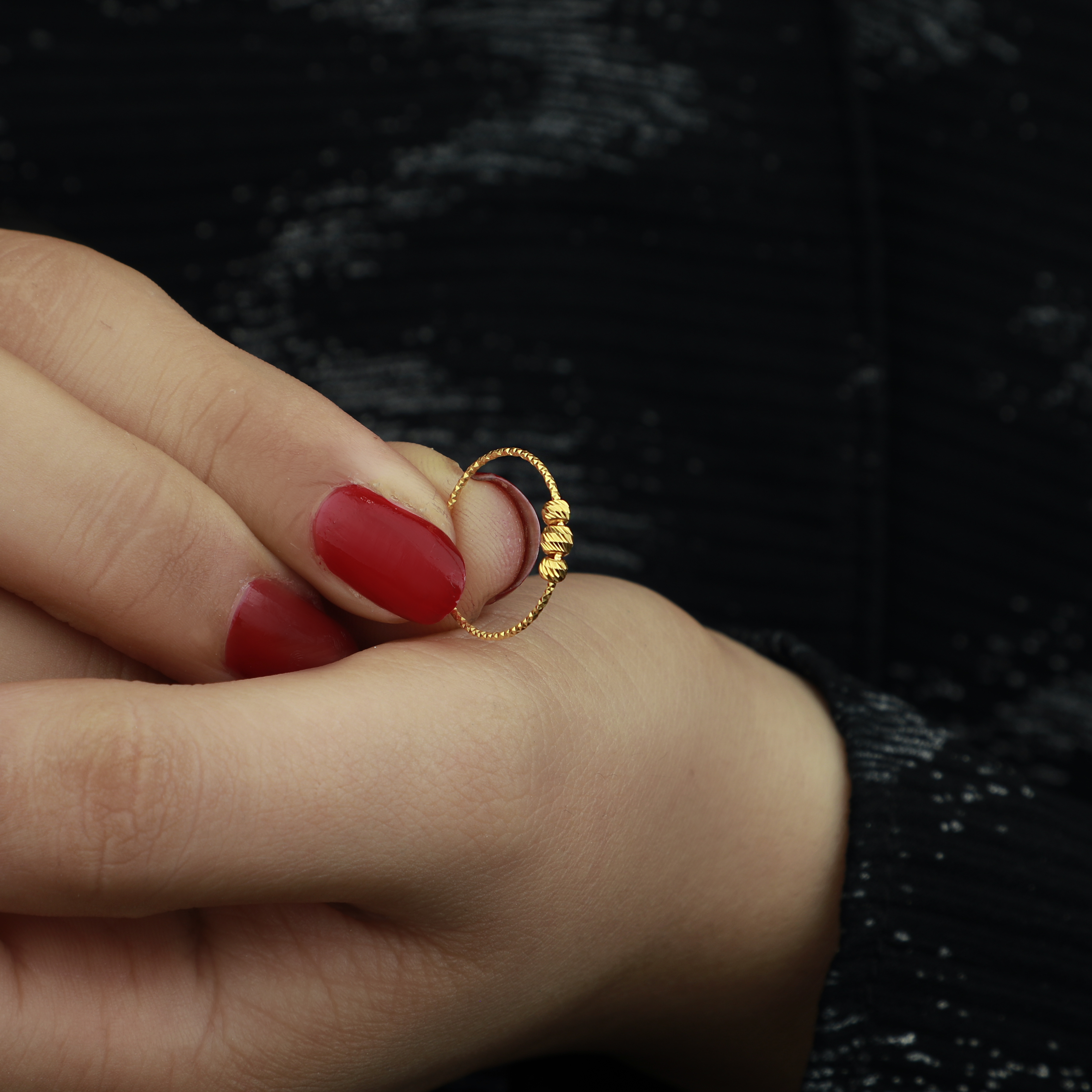 21-karat gold ring, Turkish made - (H-1373)