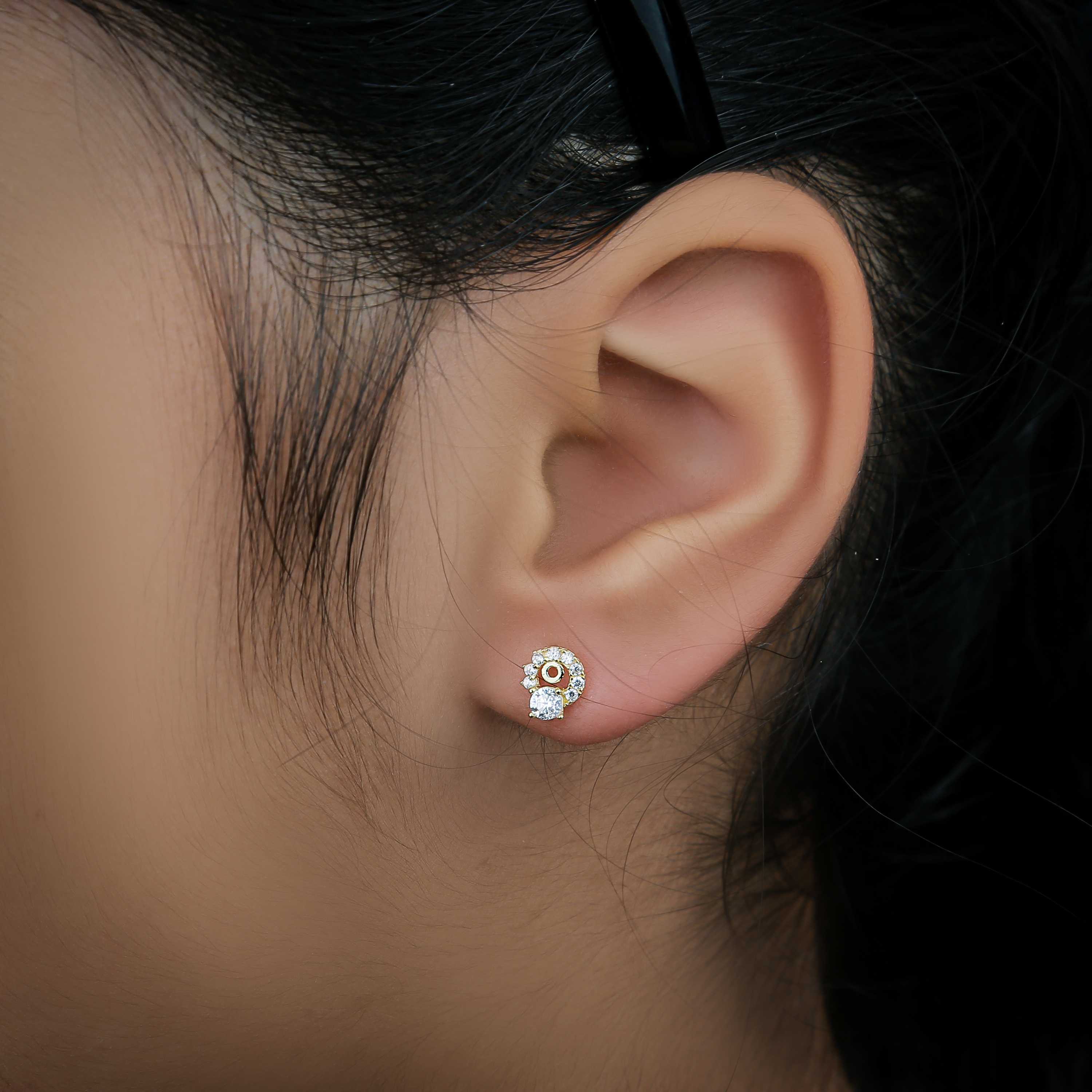 18 karat gold net ring, made in Turkey - (H-0146)