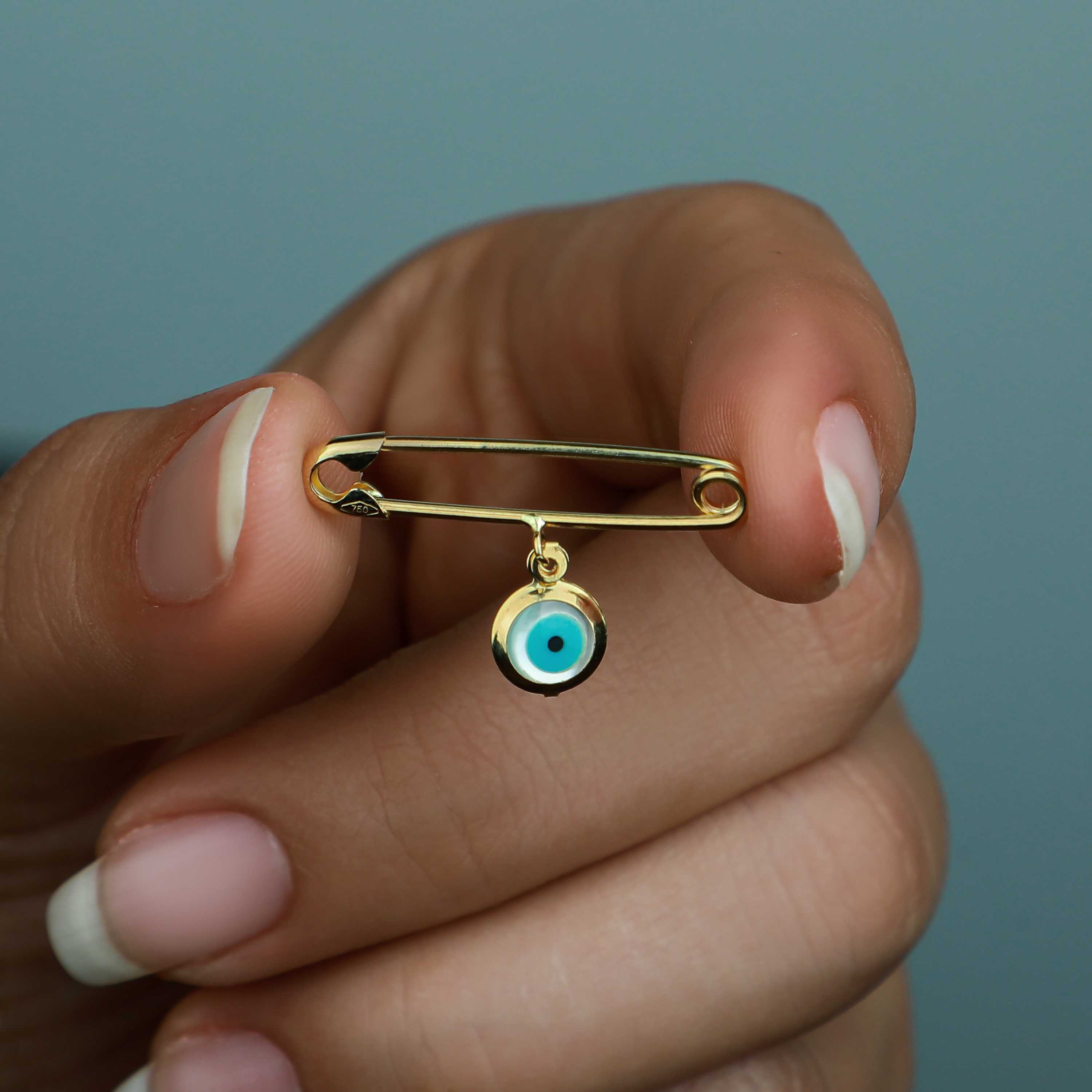 18 karat gold brooch, Turkish made - (H-0161)