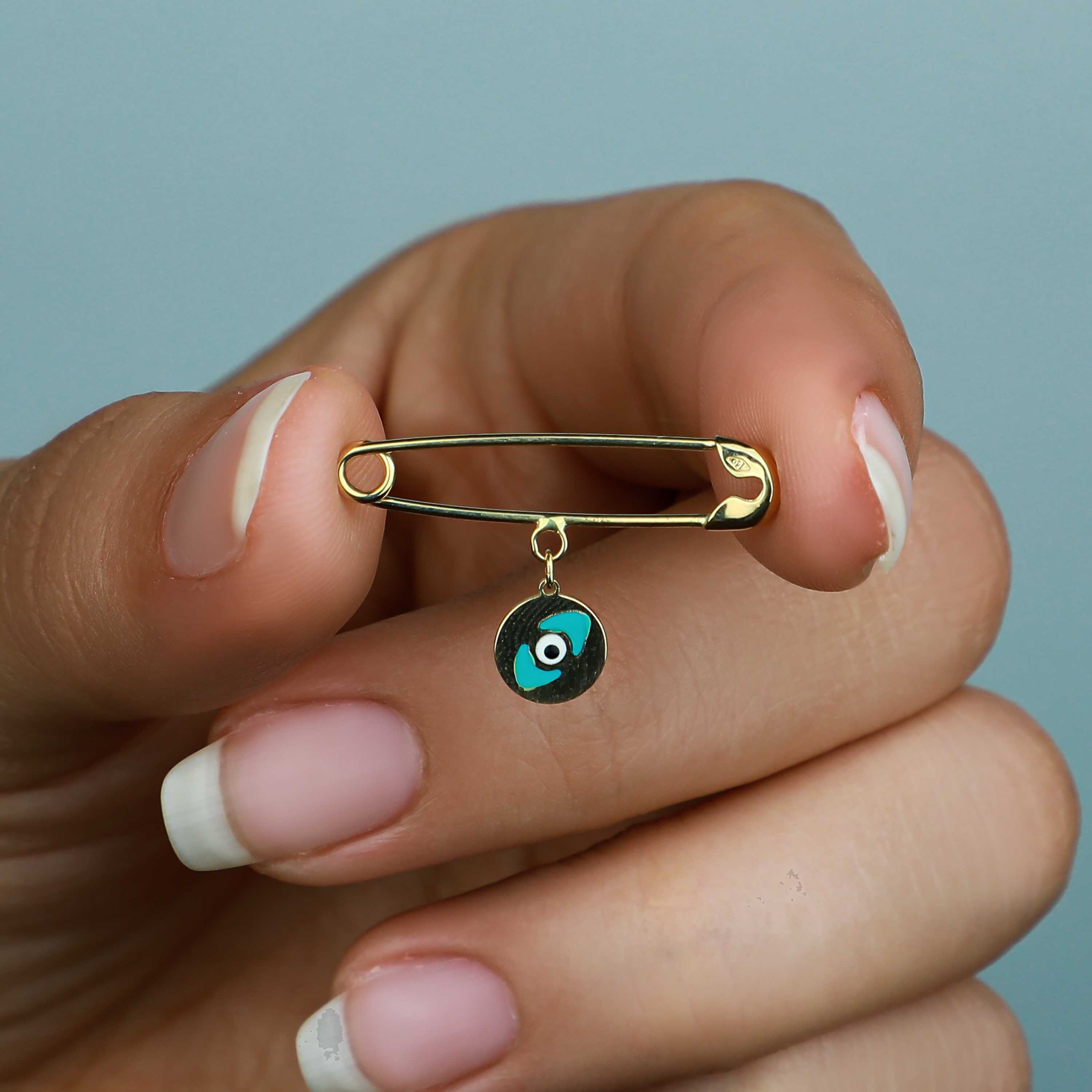 18 karat gold brooch, Turkish made - (H-0163)