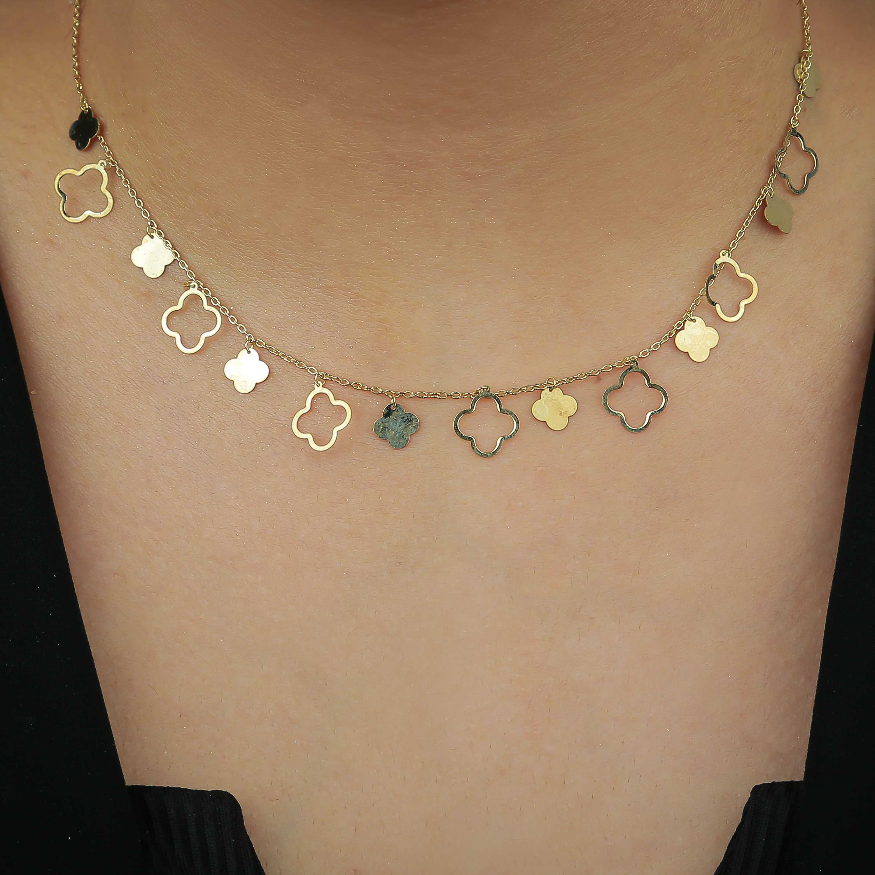 18 karat gold choker, made in Turkey - (H-0168)