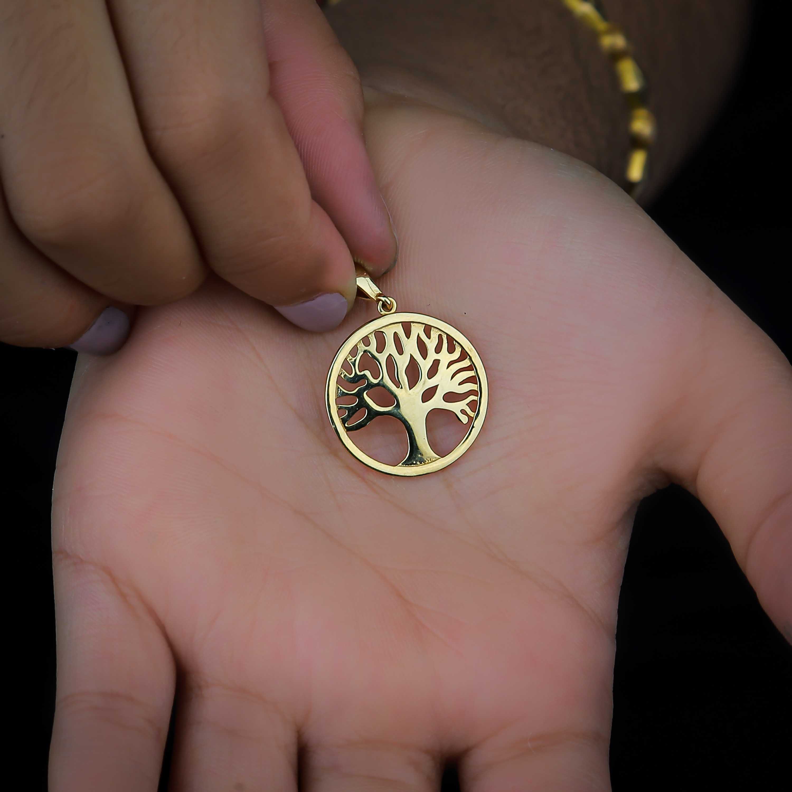 18k gold heart pendant, made in Turkey - (H-0195)