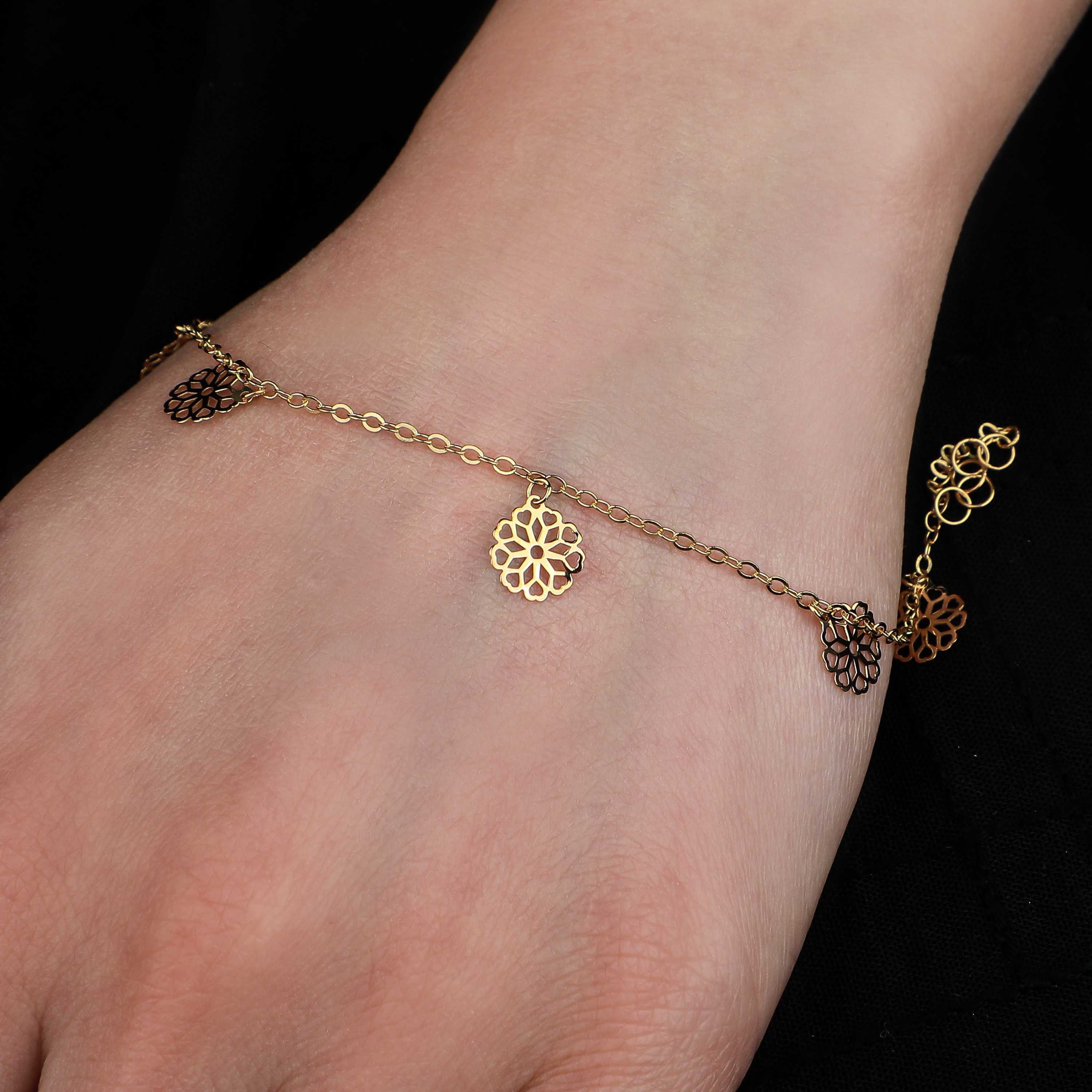 18 karat gold bracelet, made in Turkey - (H-0302)
