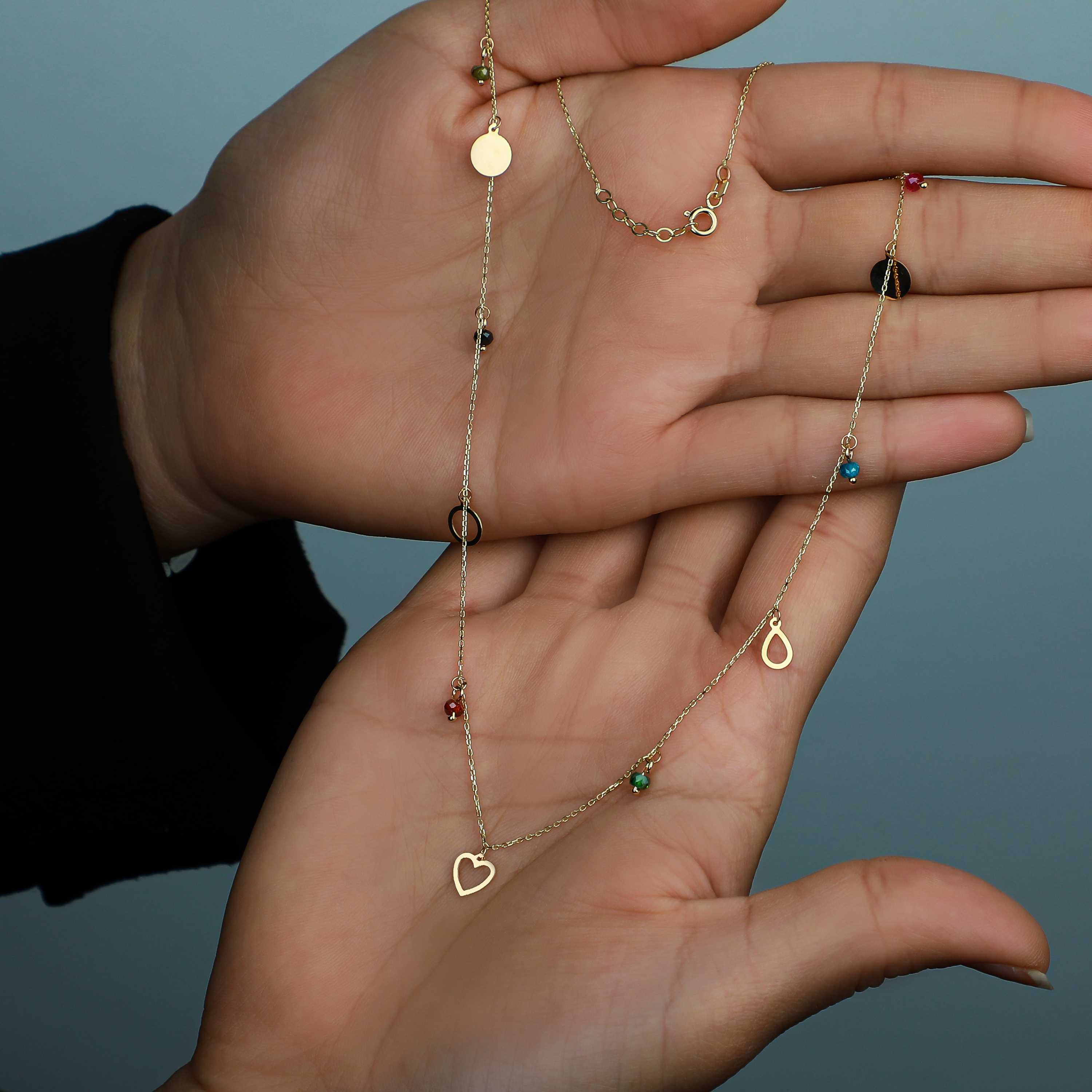 18 karat gold choker, made in Turkey - (H-0354)