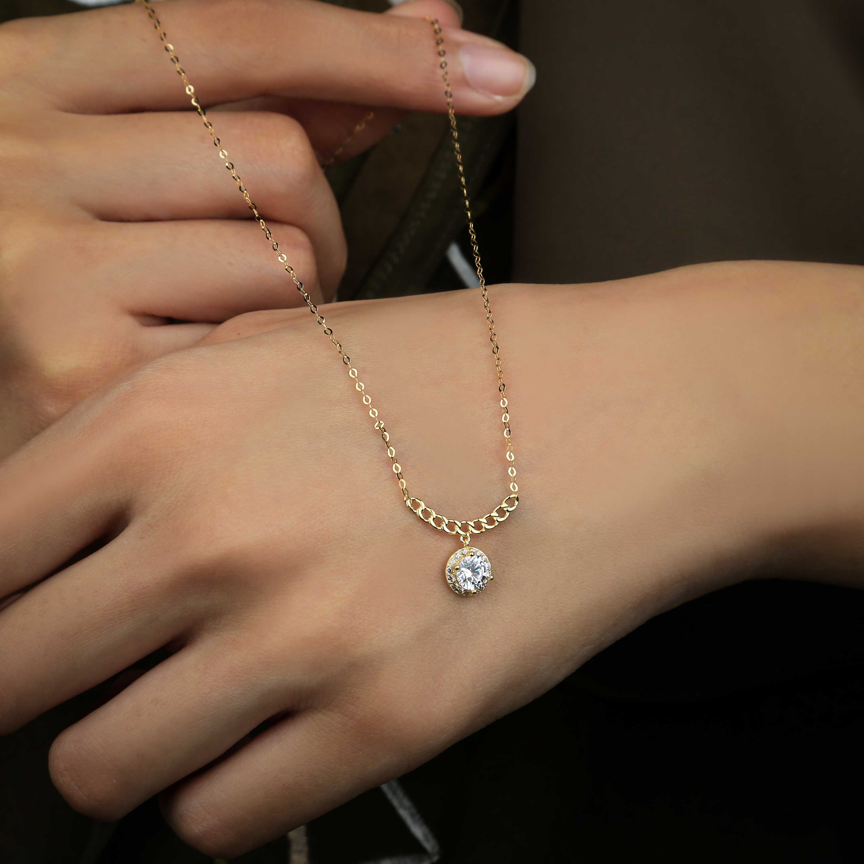 18 karat gold choker, made in Turkey - (H-0381)