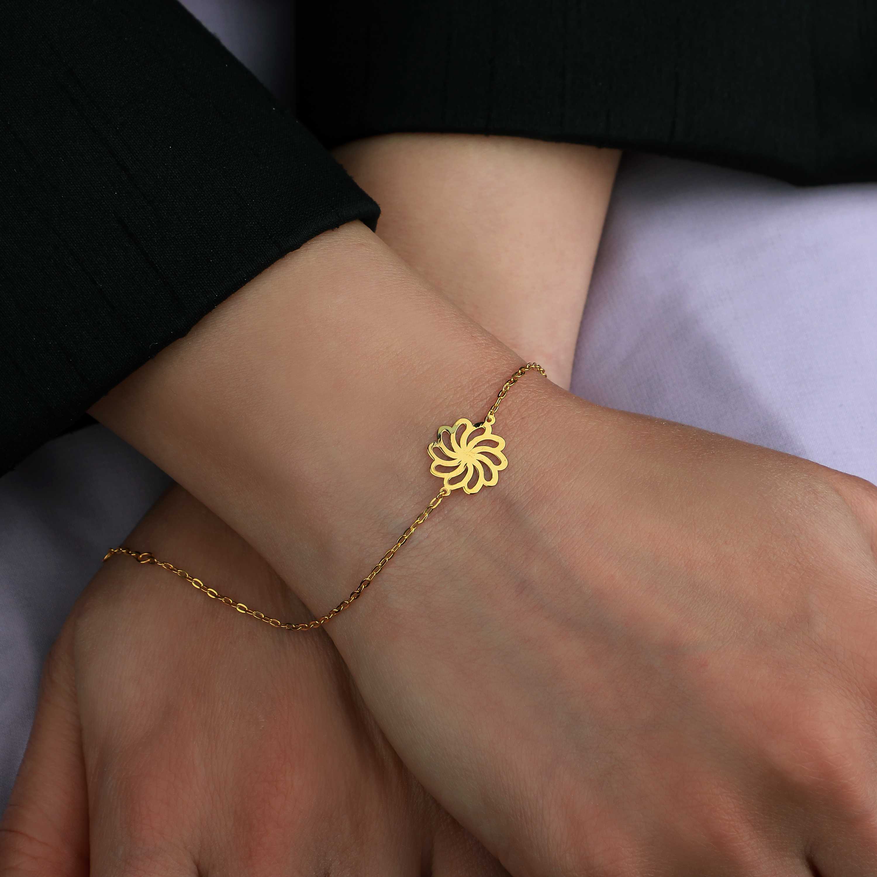 21 karat gold bracelet, Turkish made - (H-0388)