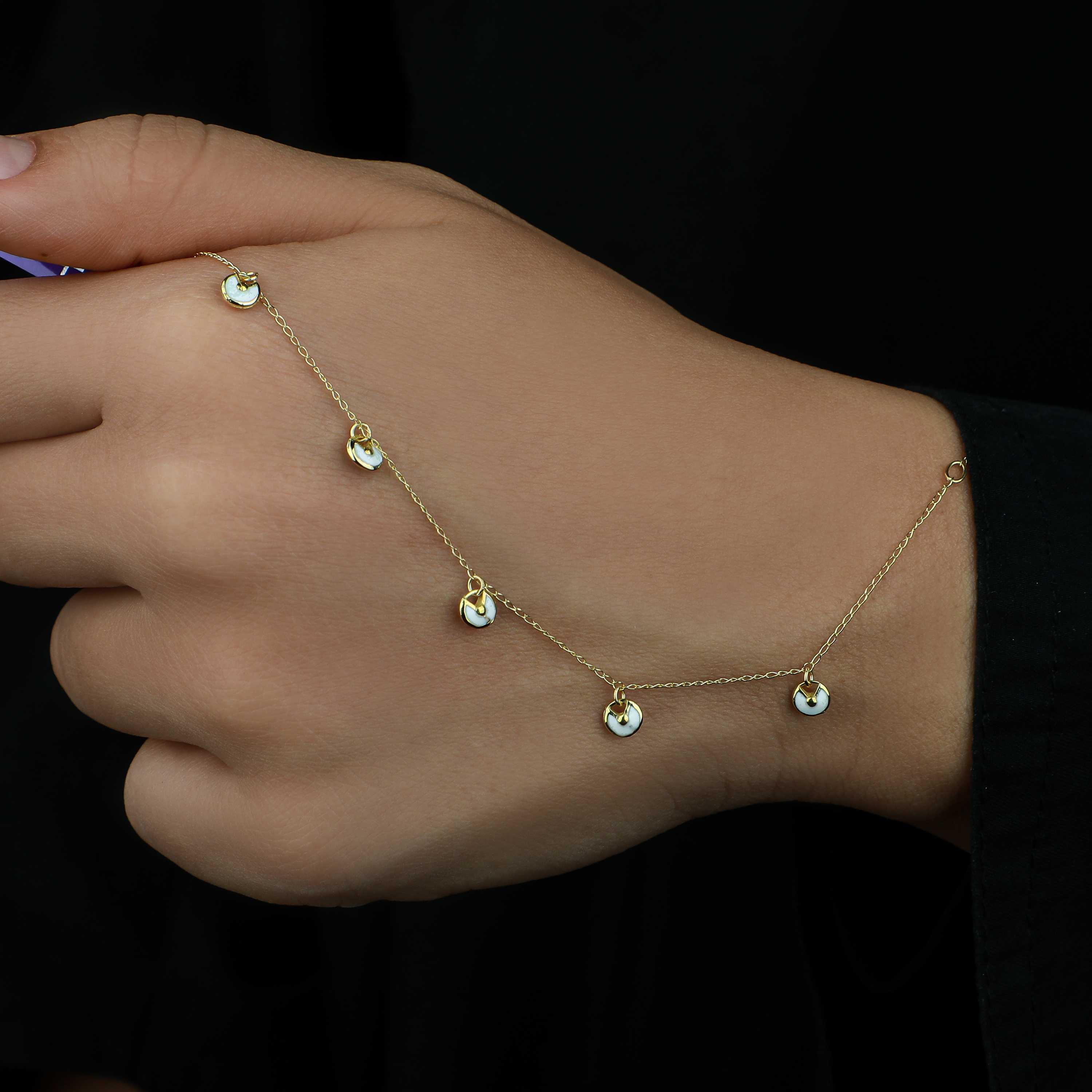 18 karat gold bracelet, made in Turkey - (H-0392)