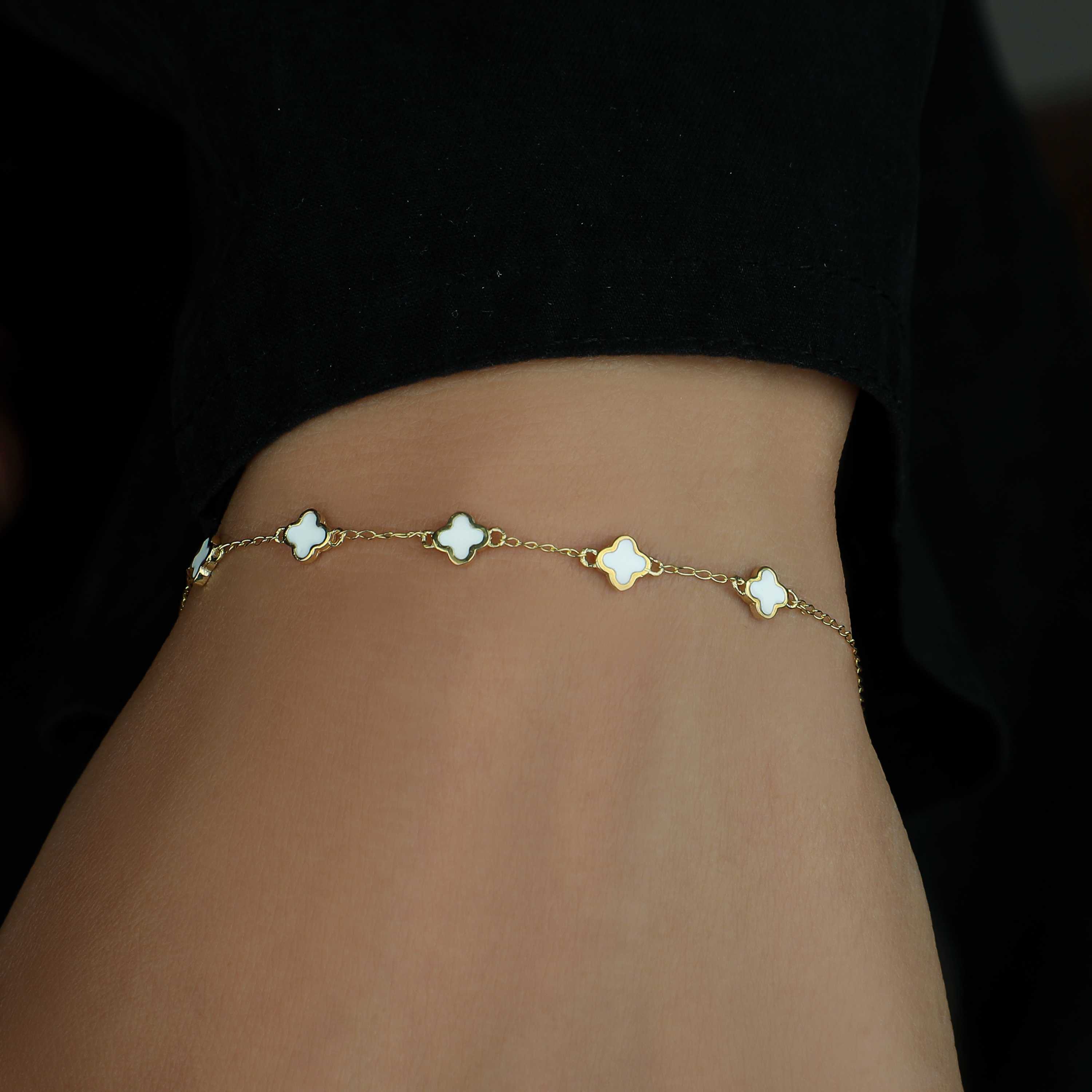 18 karat gold bracelet, made in Turkey - (H-0393)