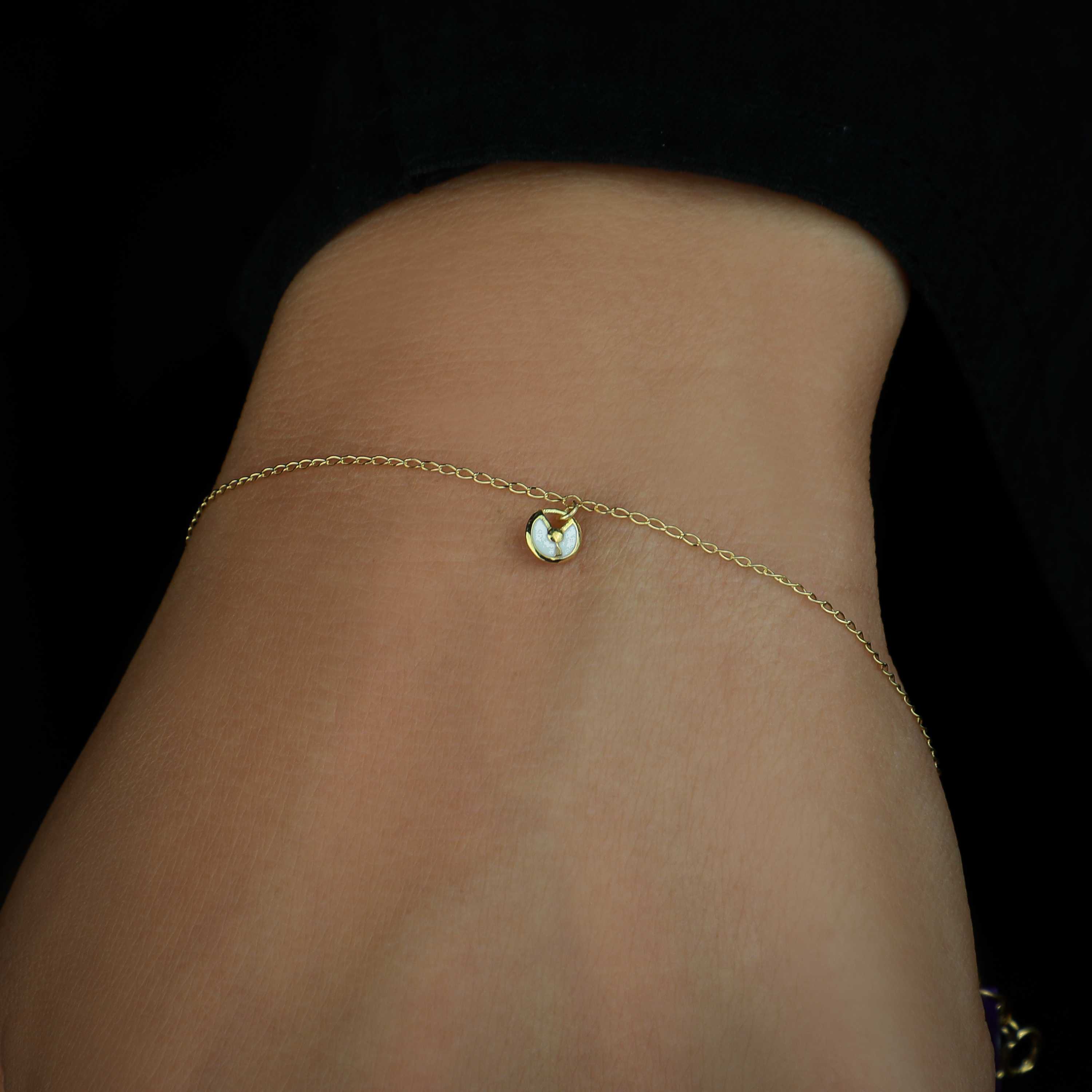 18 karat gold bracelet, made in Turkey - (H-0394)