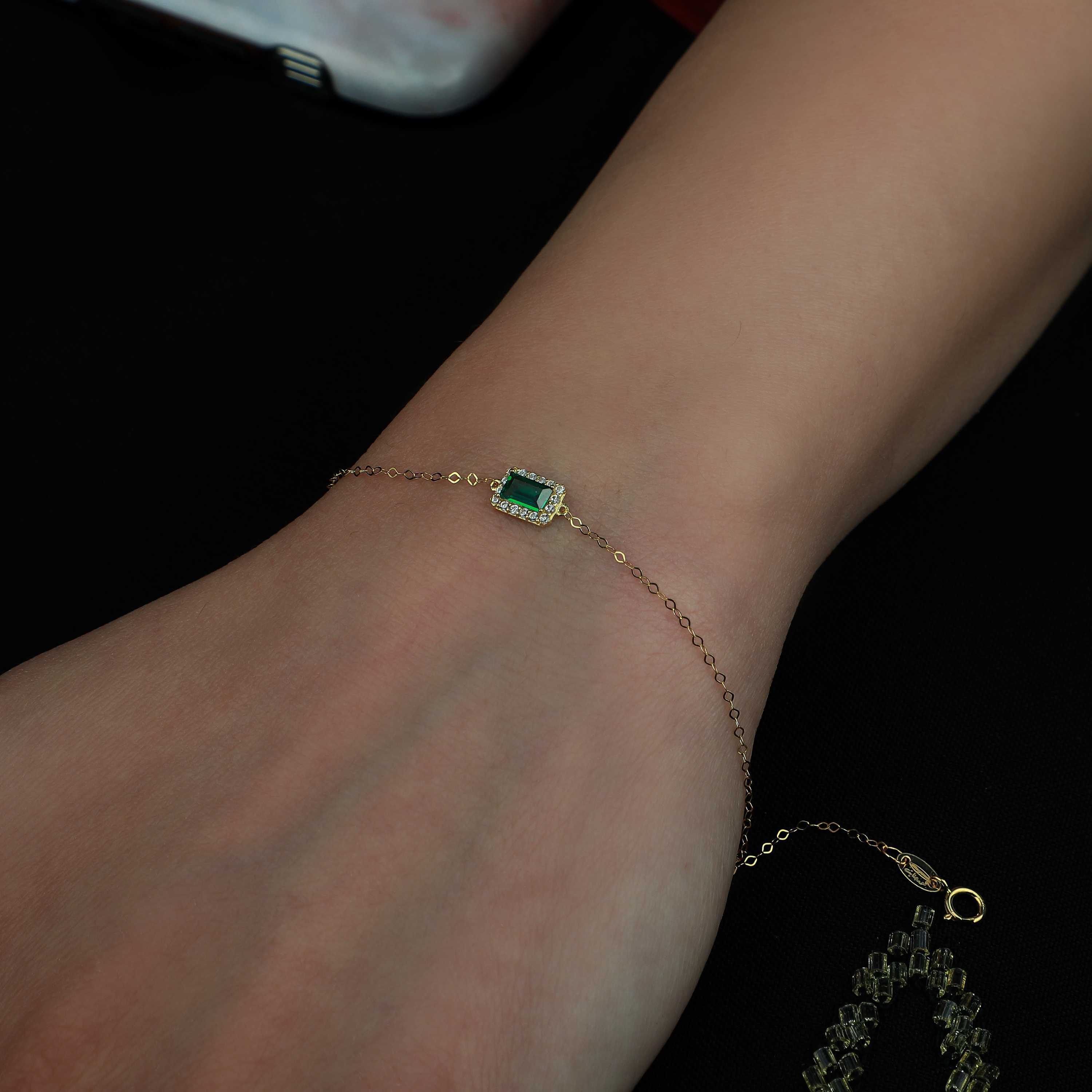 18 karat gold bracelet, made in Turkey - (H-0396)