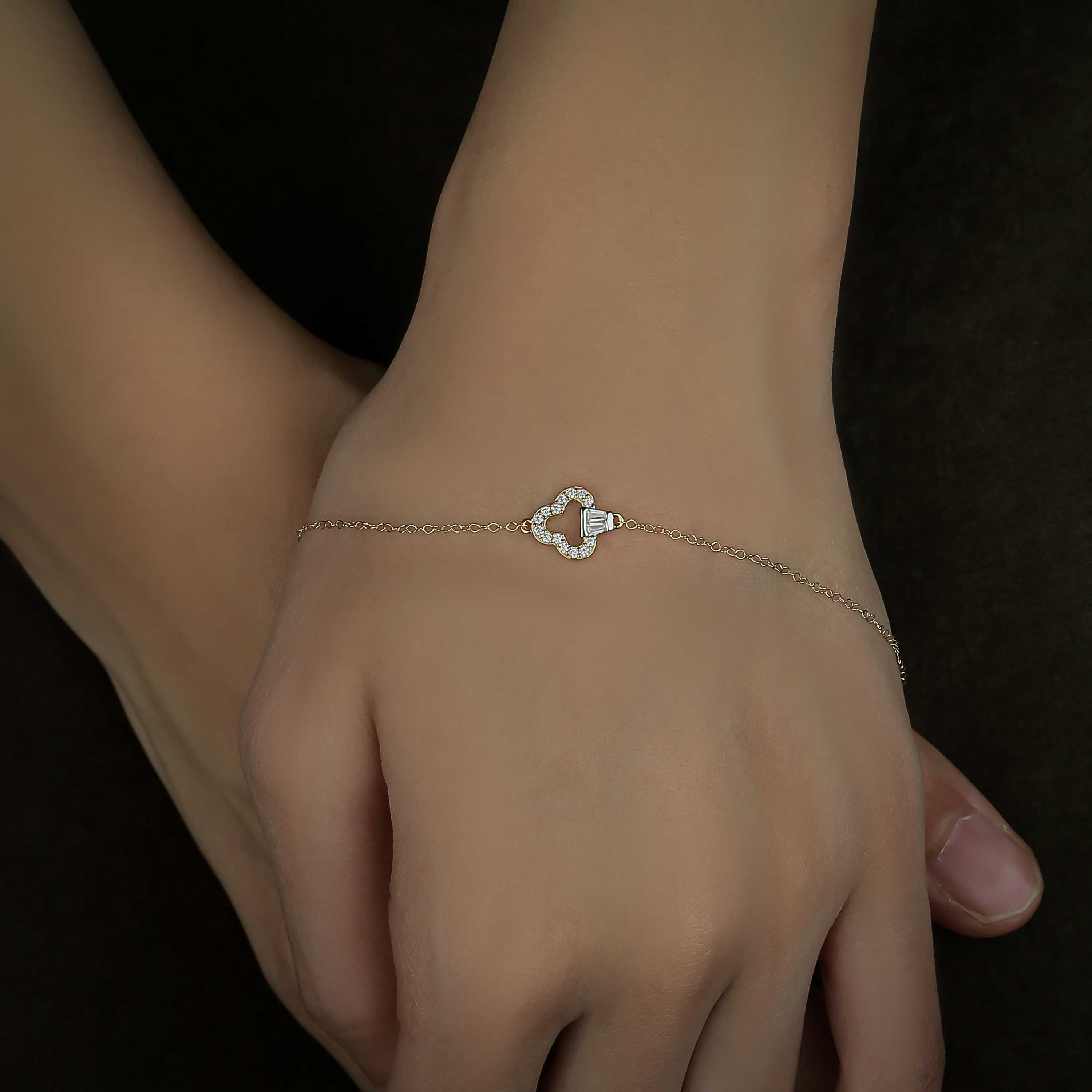 18 karat gold bracelet, made in Turkey - (H-0405)