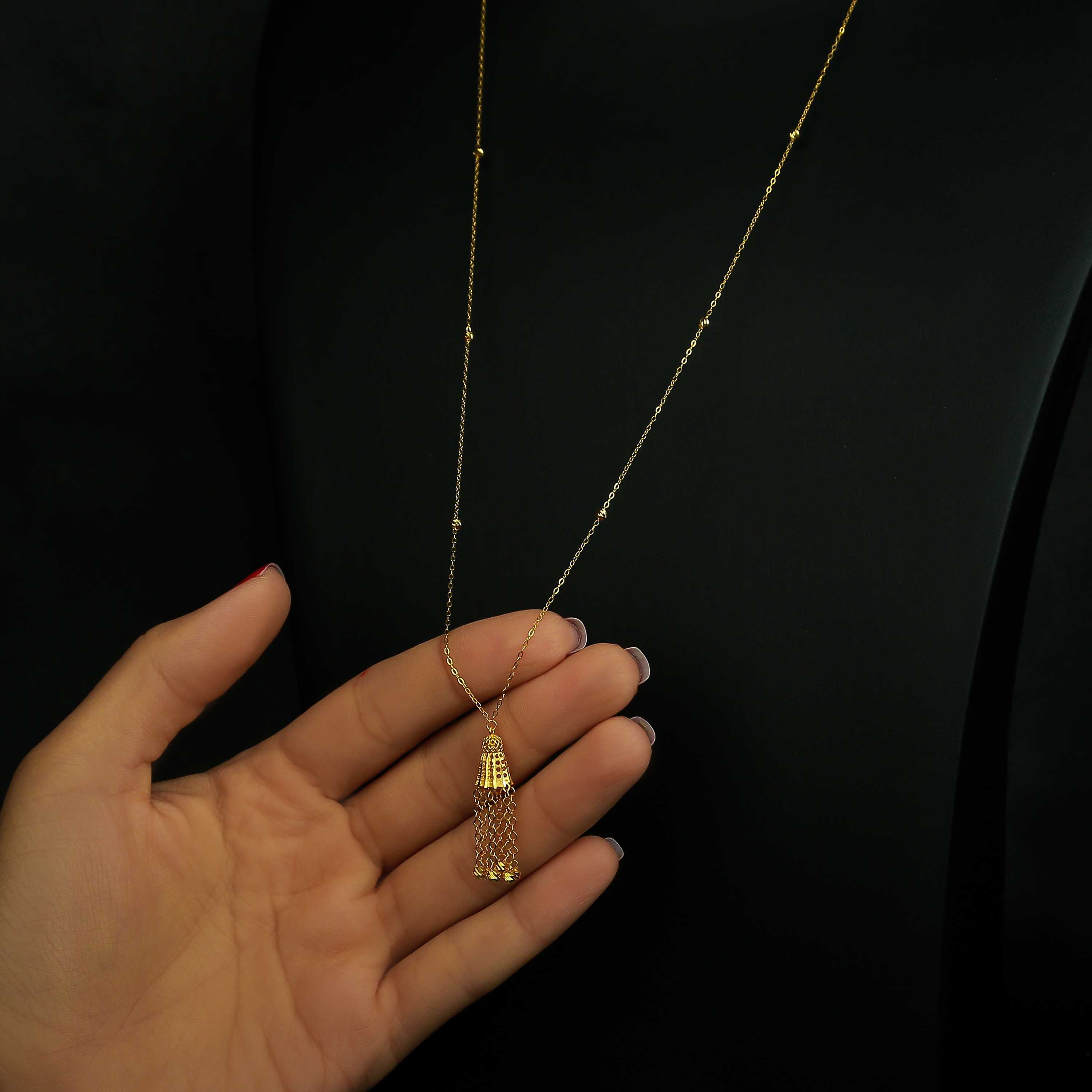 21 karat gold necklace, Turkish made - (H-0438) 21 karat gold necklace, Turkish made - (H-0438)