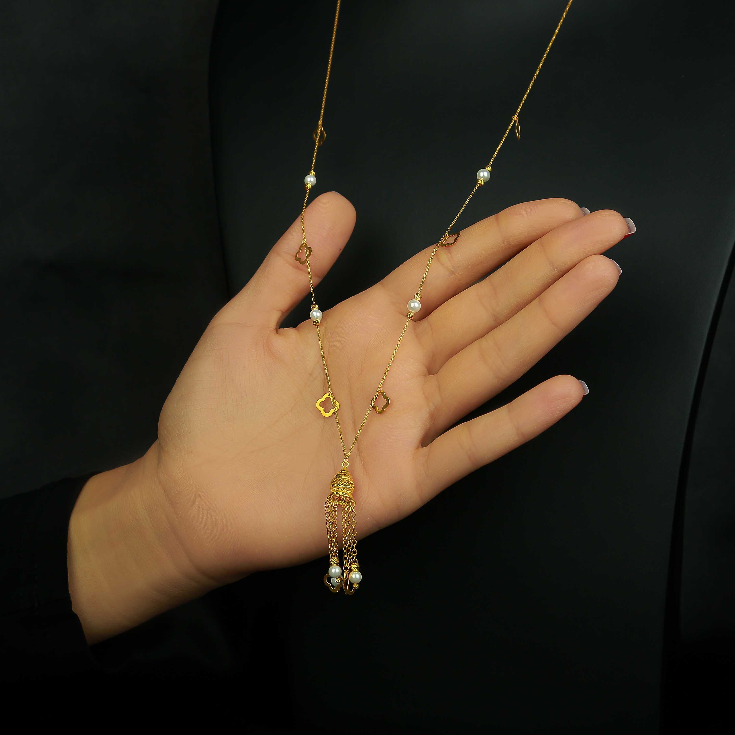 21 karat gold necklace, Turkish made - (H-0440) 21 karat gold necklace, Turkish made - (H-0440)