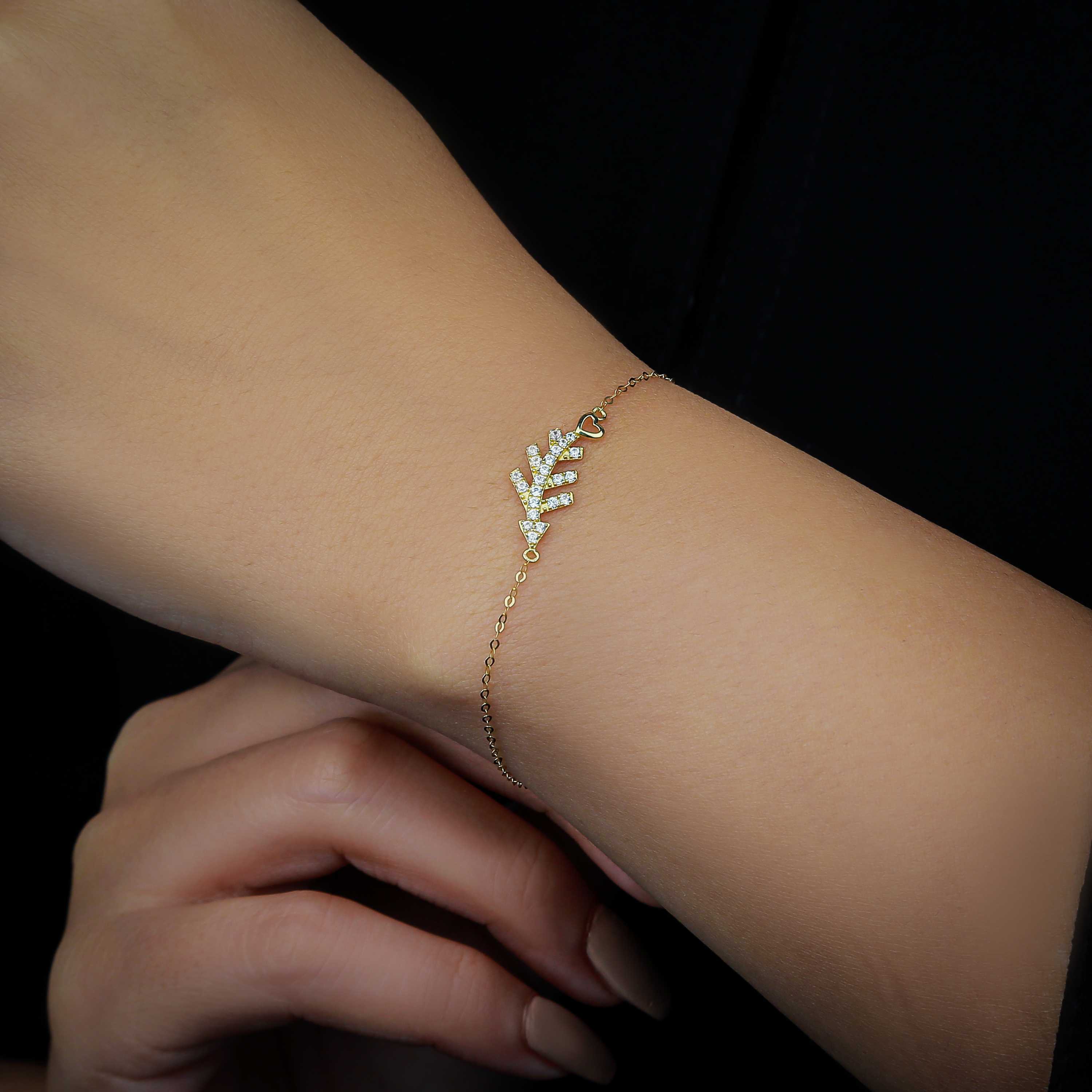 18 karat gold bracelet, made in Turkey - (H-0045)