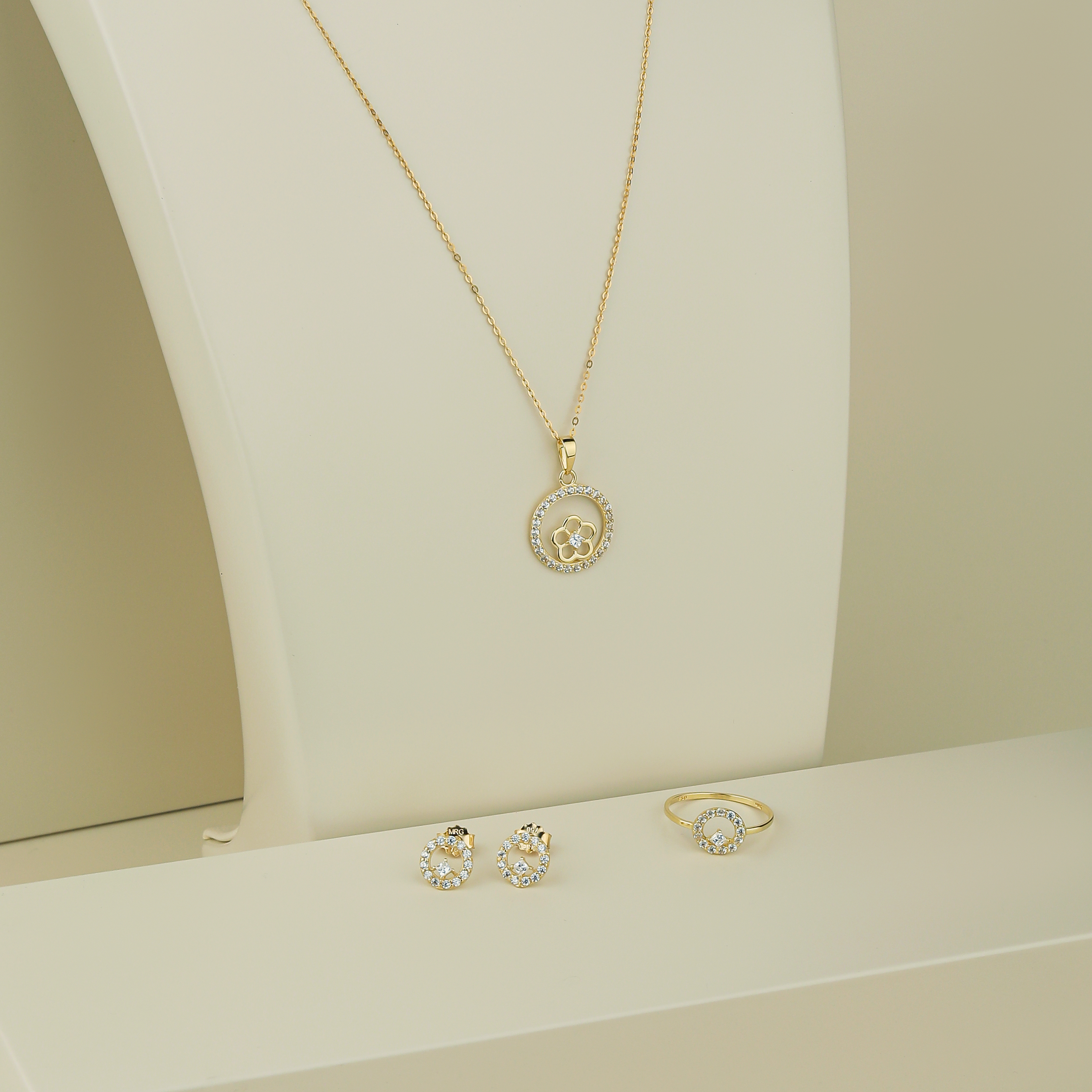 18-karat gold set for children, made in Turkey - (H-0452)