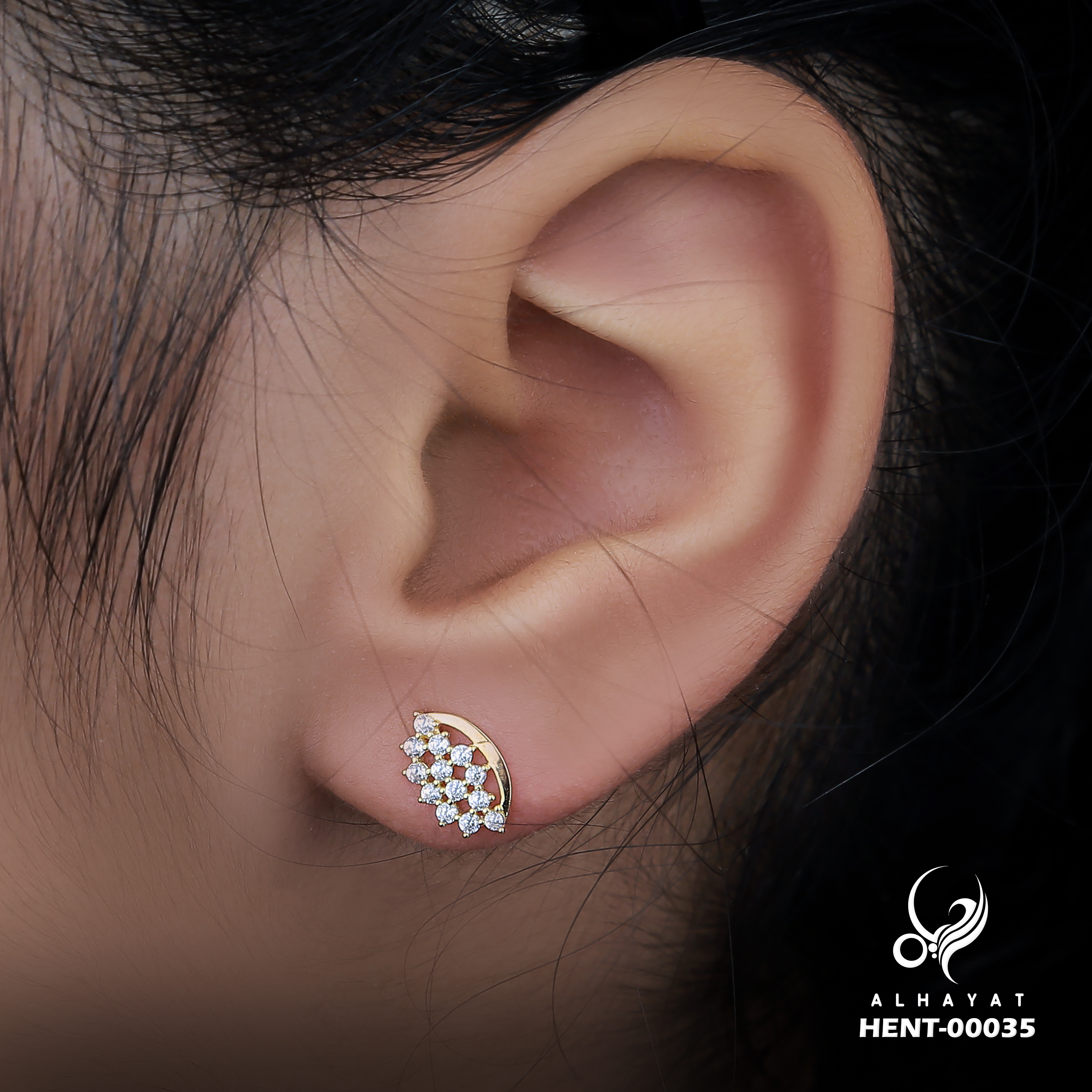 18 karat gold net ring, made in Turkey - (H-0099)