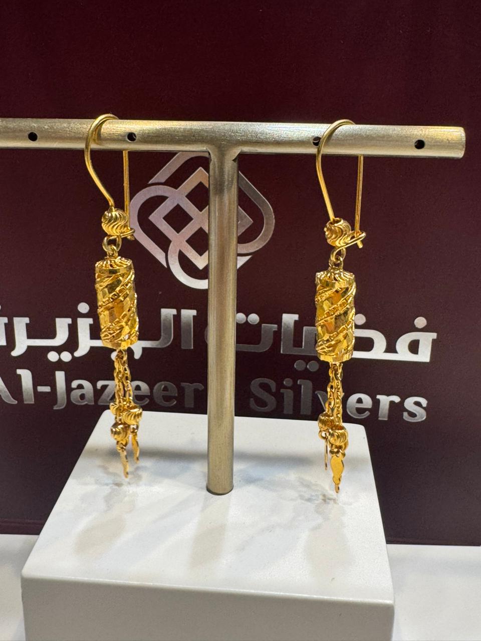 925 sterling silver plated earrings - (J-0291)