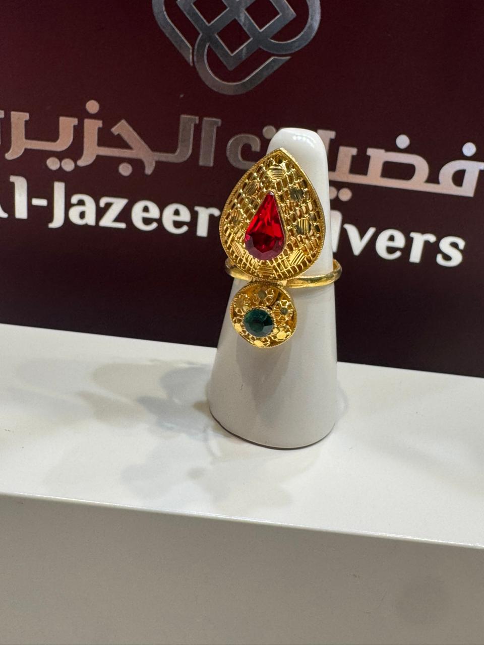 925 sterling silver plated ring - (J-0293)