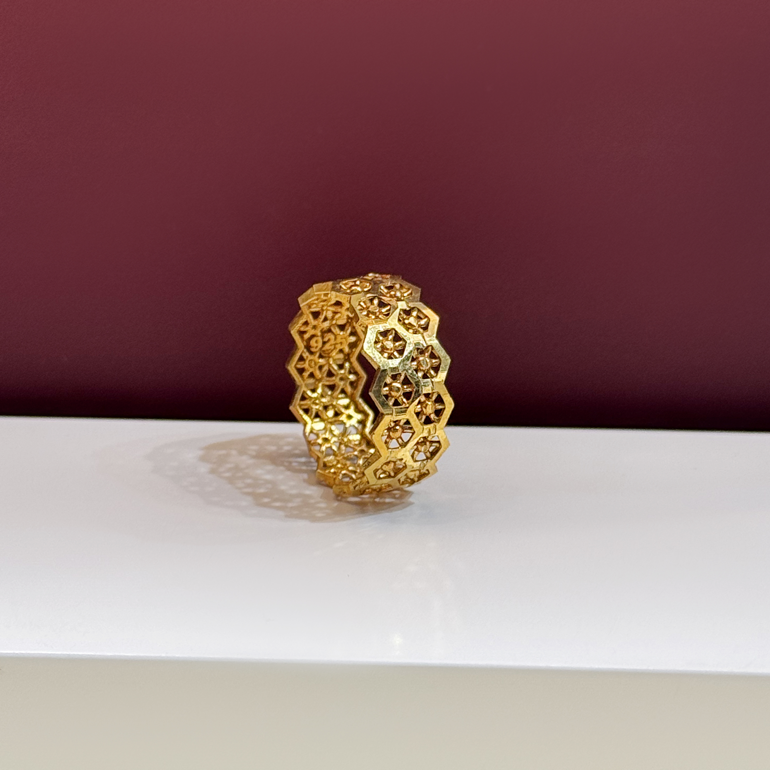 925 silver plated ring - (J-0110)