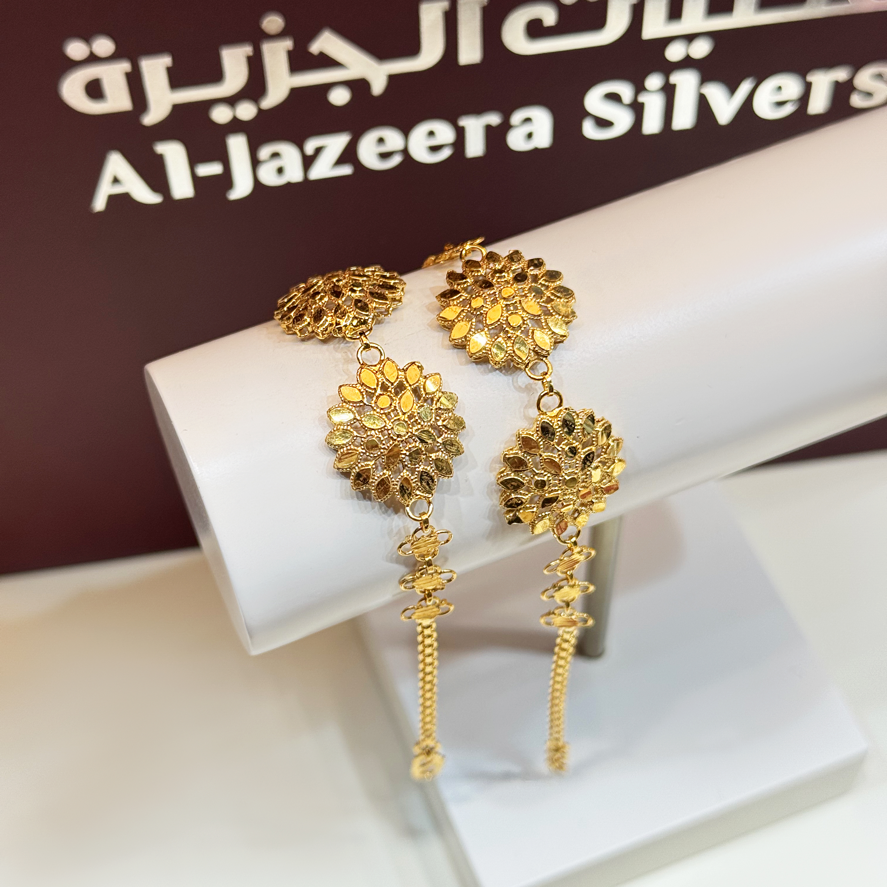 925 sterling silver plated bracelet - (J-0160)