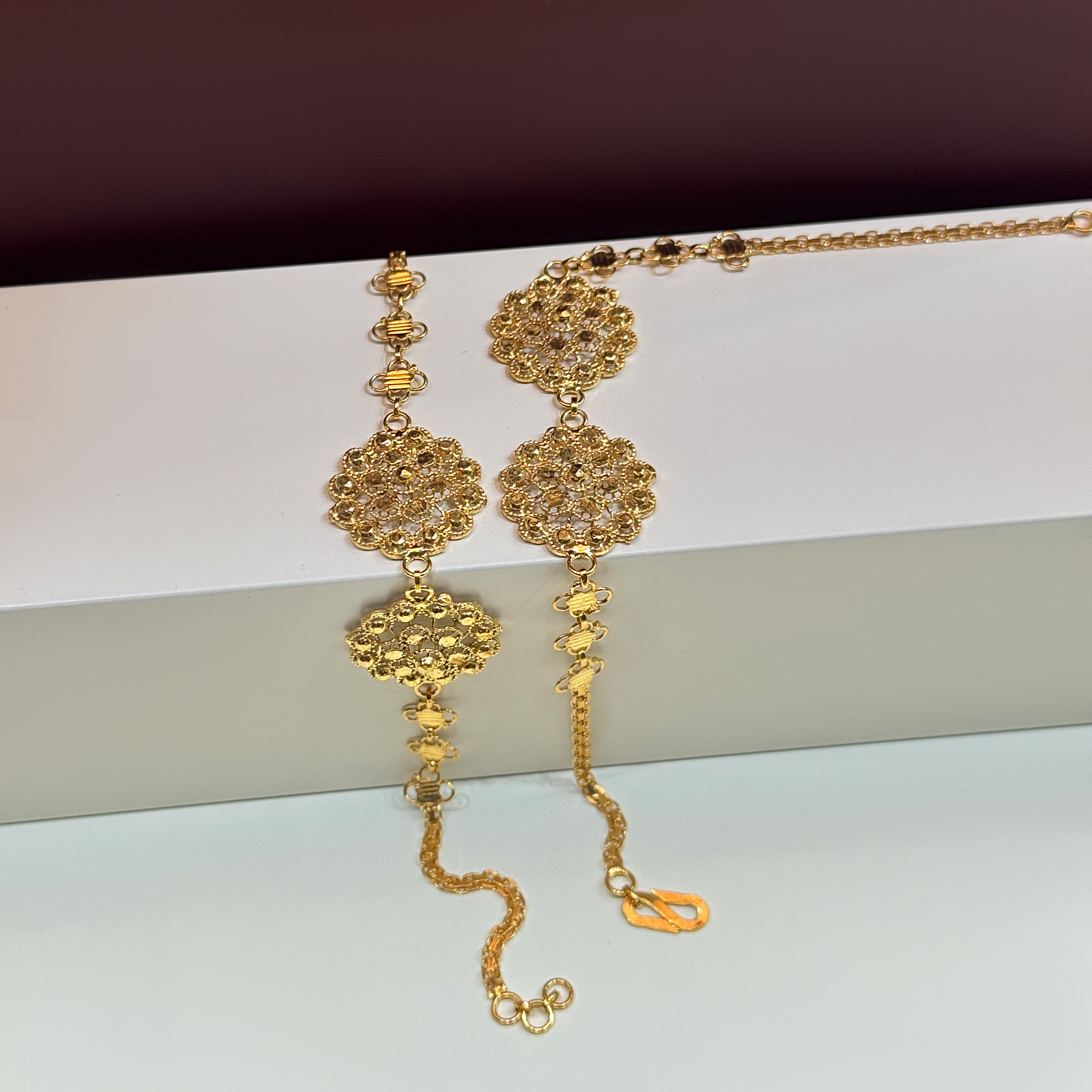 925 sterling silver plated bracelet - (J-0162)