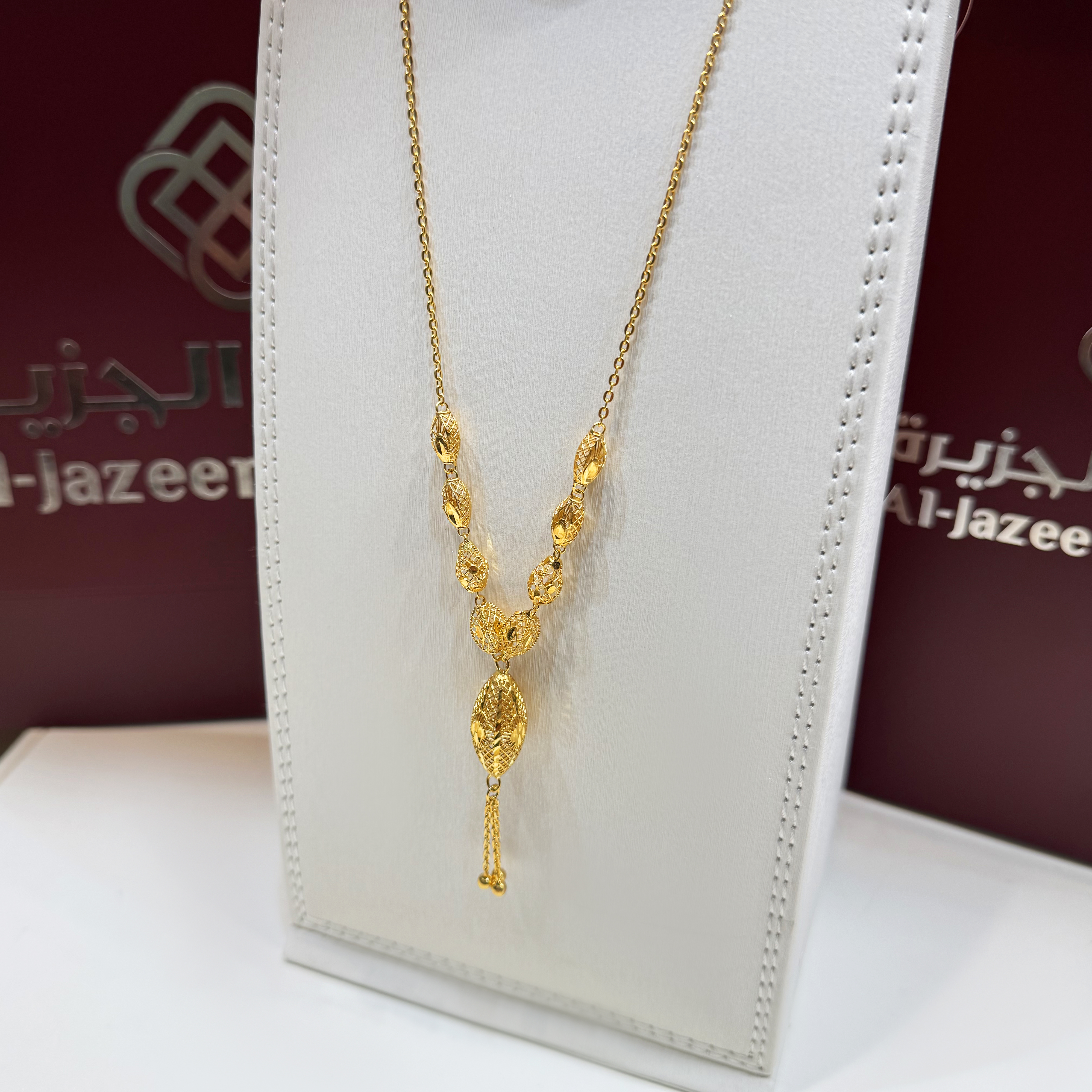 925 sterling silver plated necklace - (J-0163)