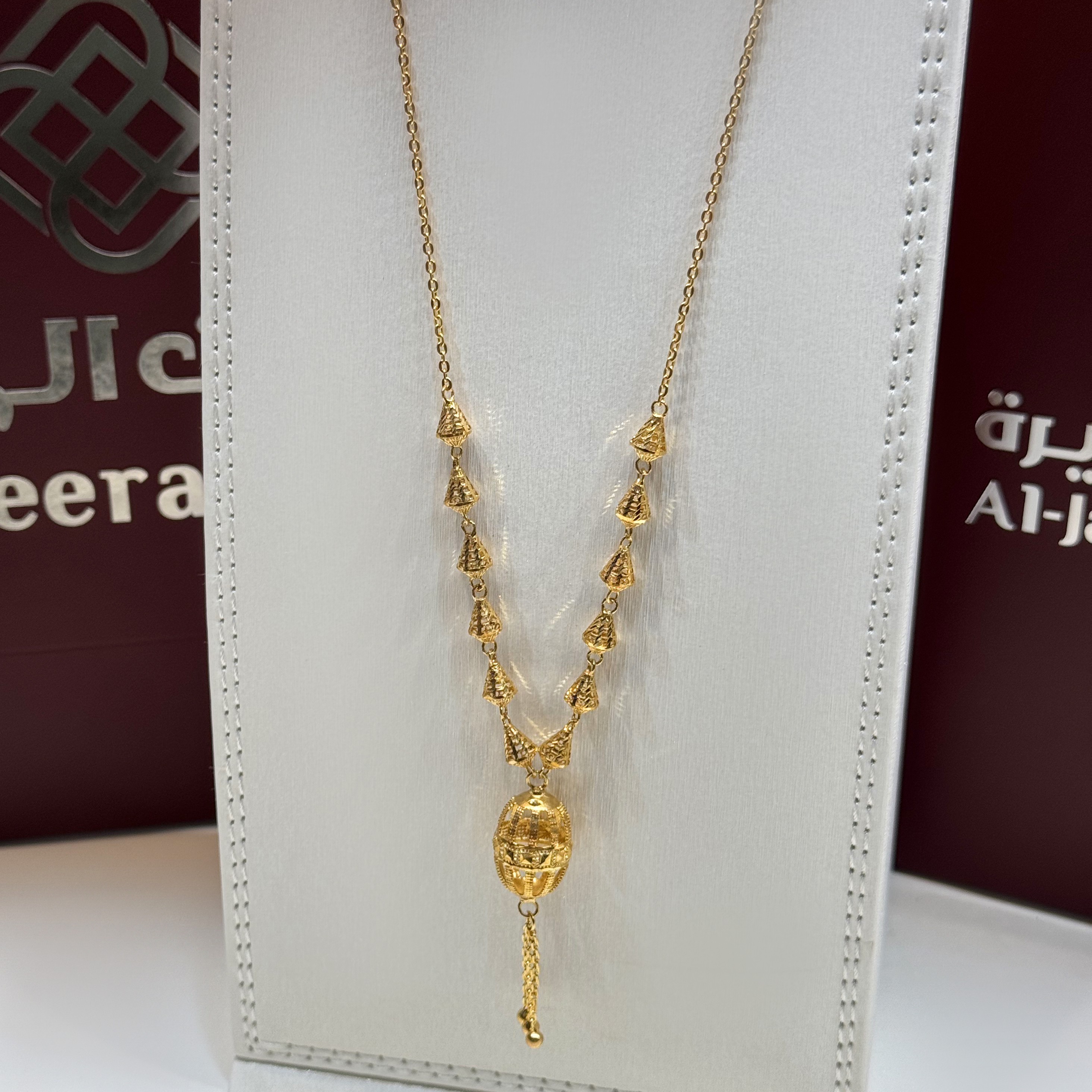 925 sterling silver plated necklace - (J-0167)