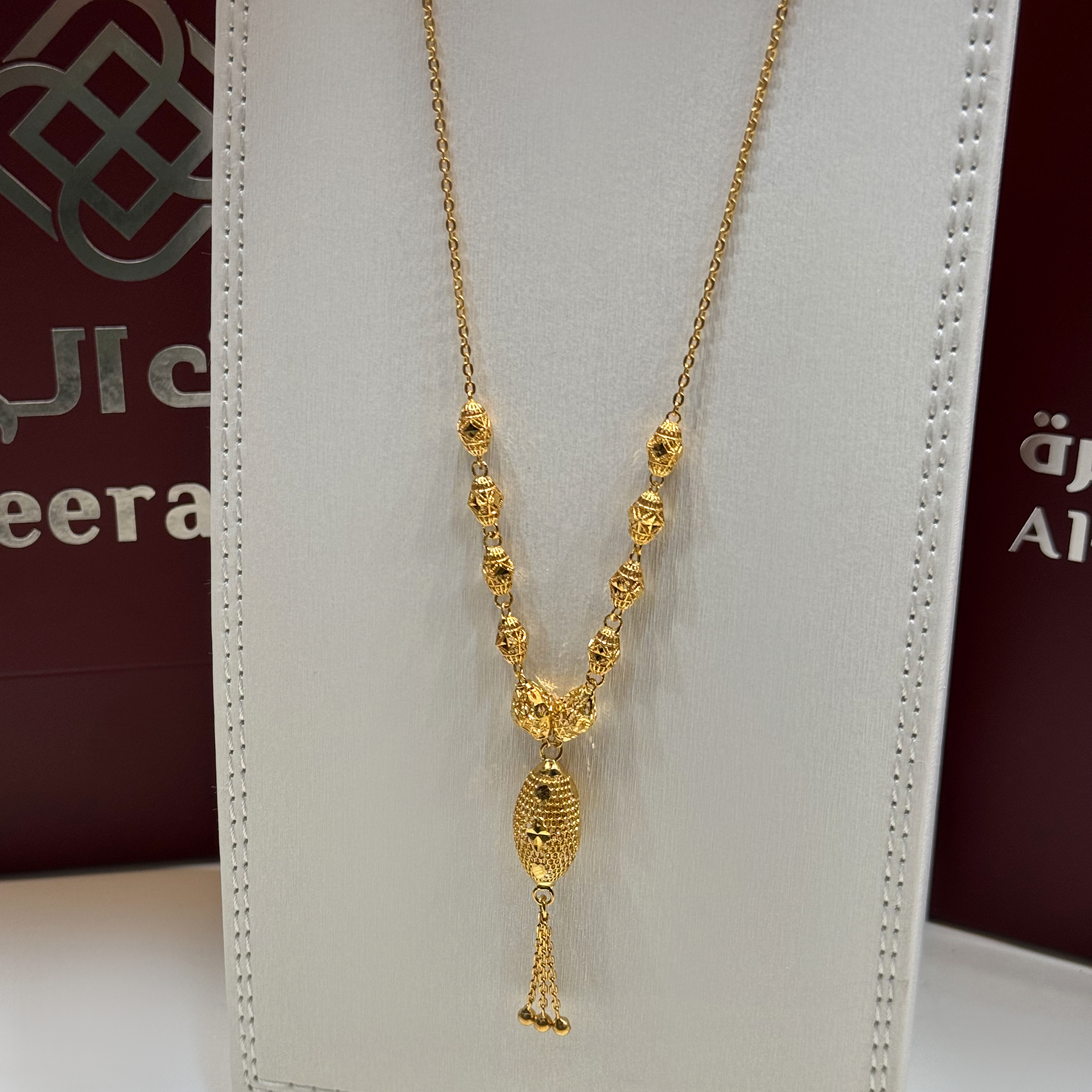 925 sterling silver plated necklace - (J-0178)