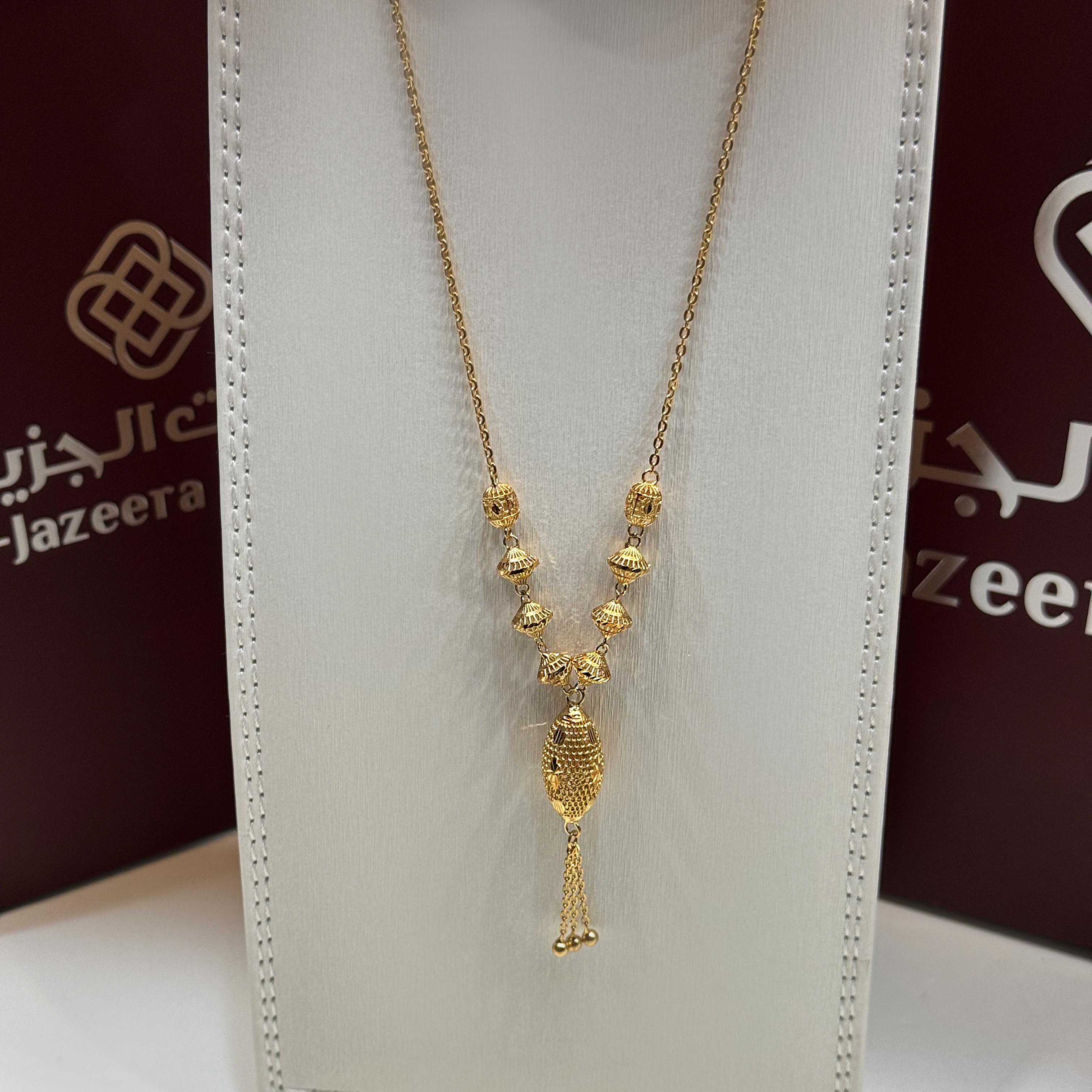 925 sterling silver plated necklace - (J-0191)