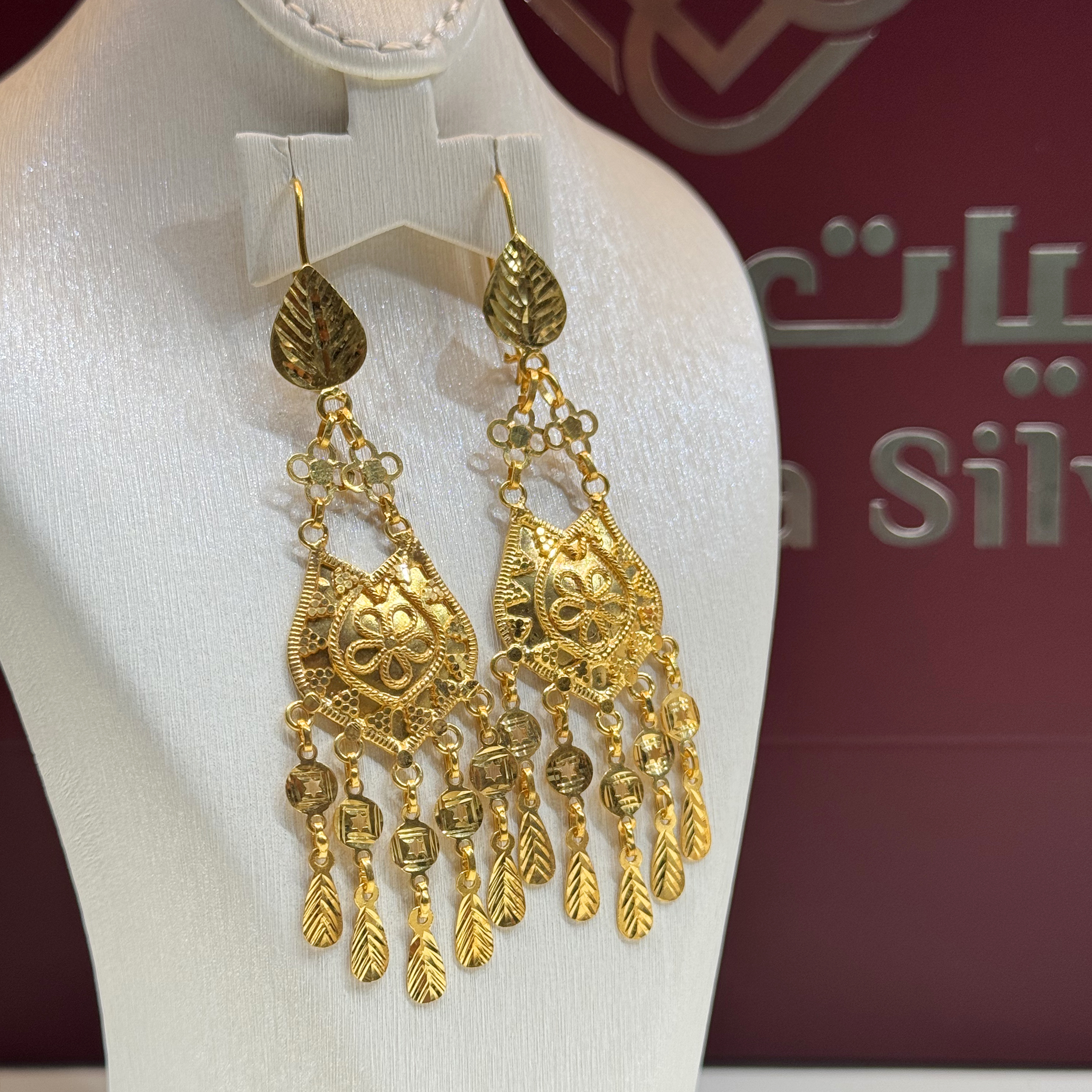 925 sterling silver plated pendant earring - (J-0212)