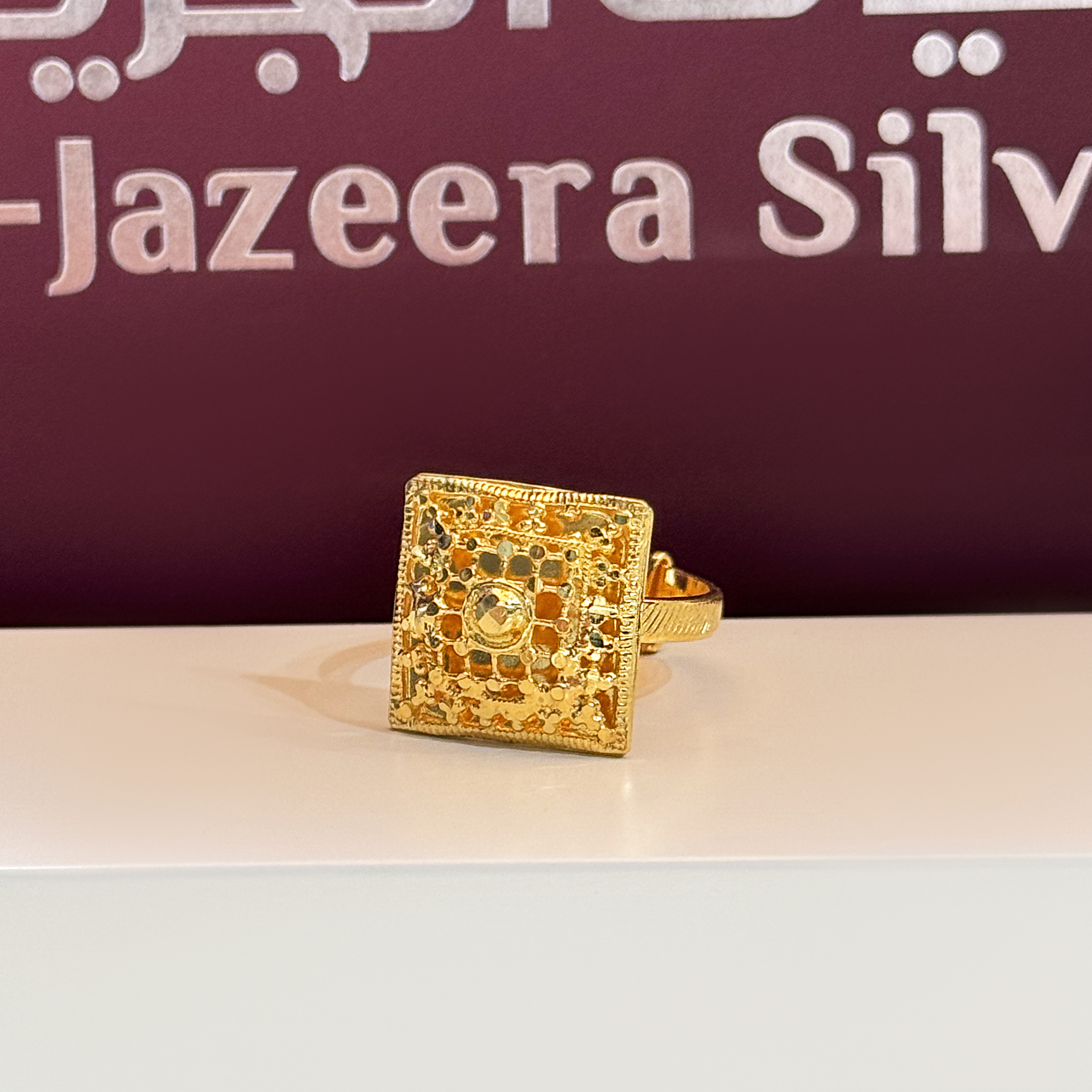 925 sterling silver plated ring - (J-0232)