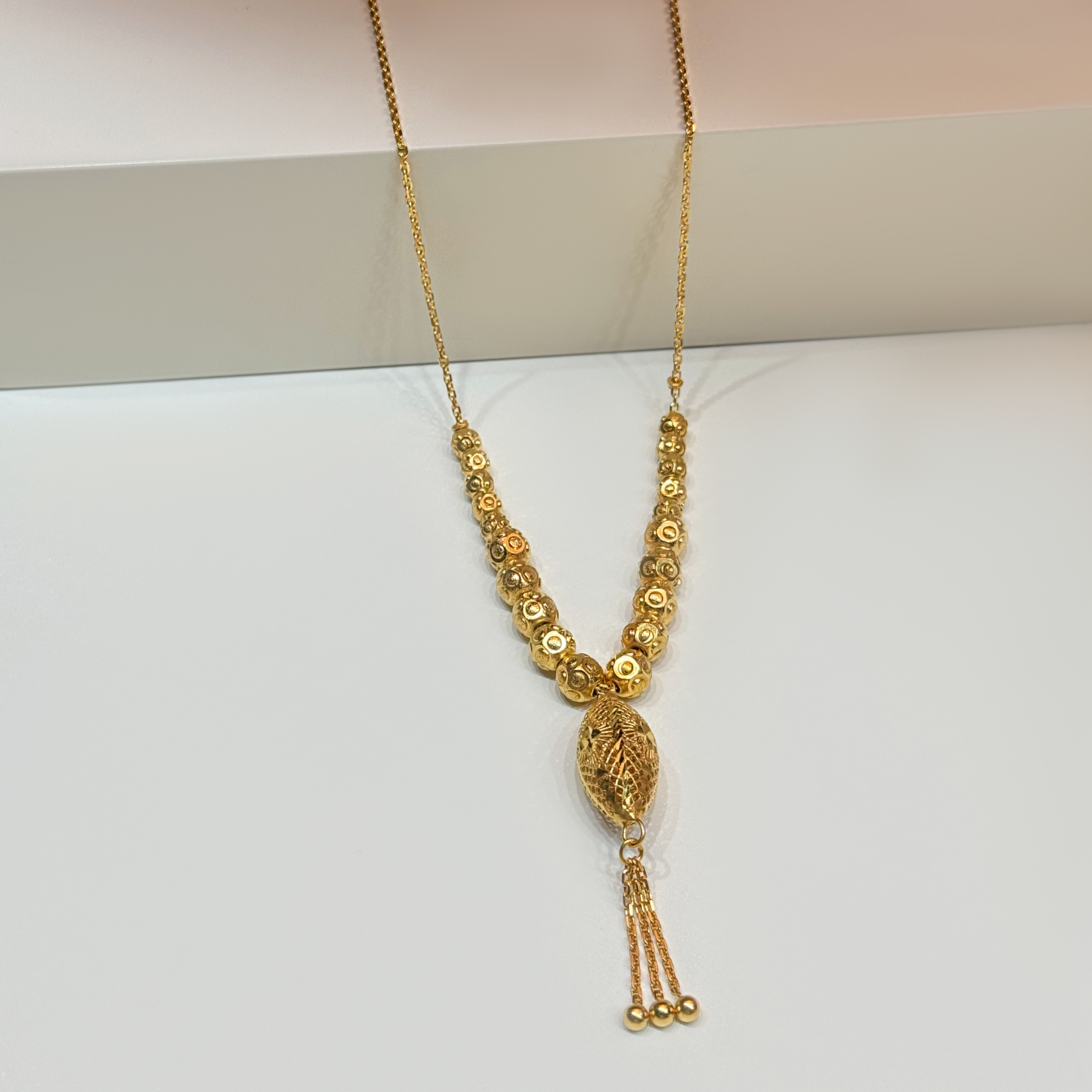 925 sterling silver plated necklace - (J-0234)