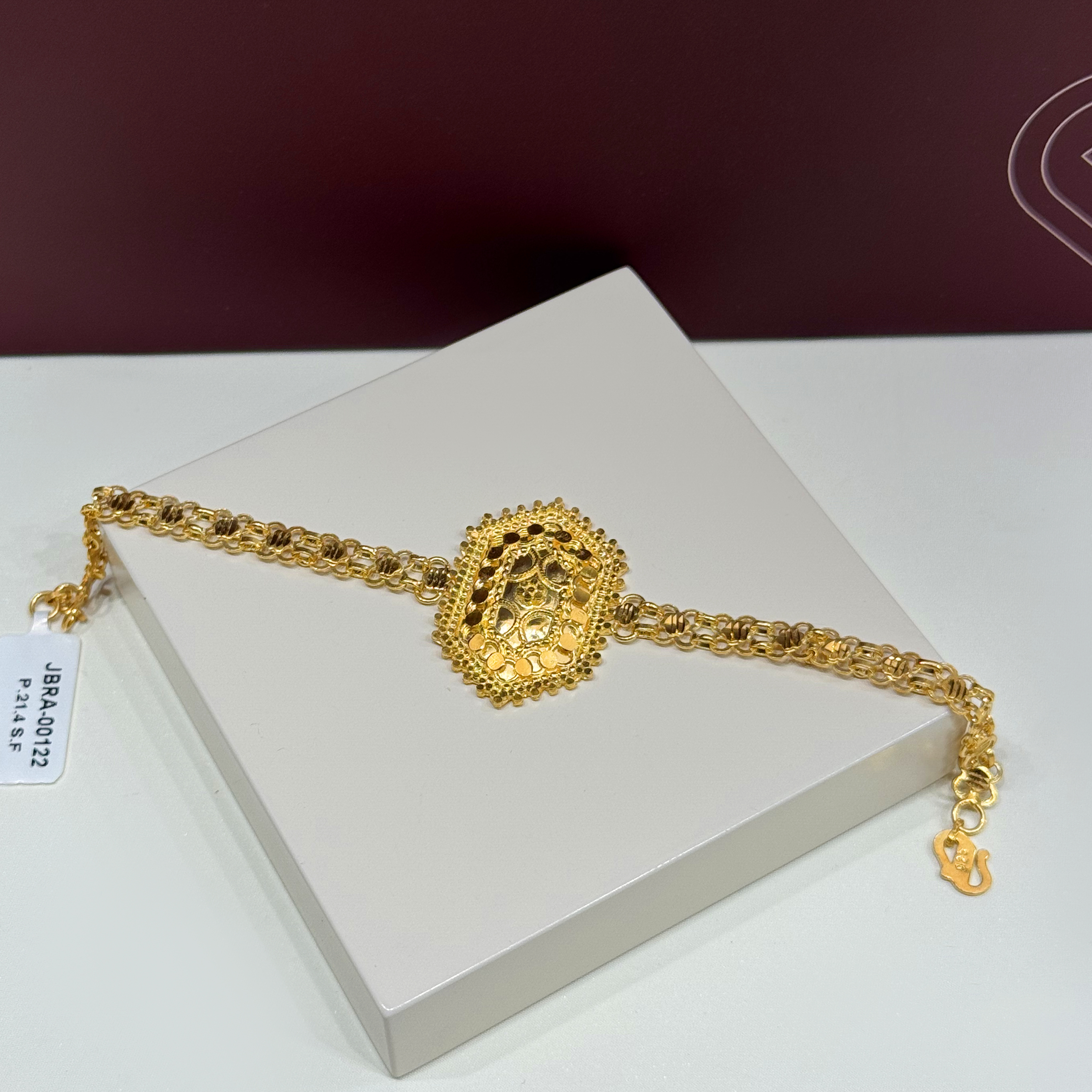 925 sterling silver plated bracelet - (J-0258)