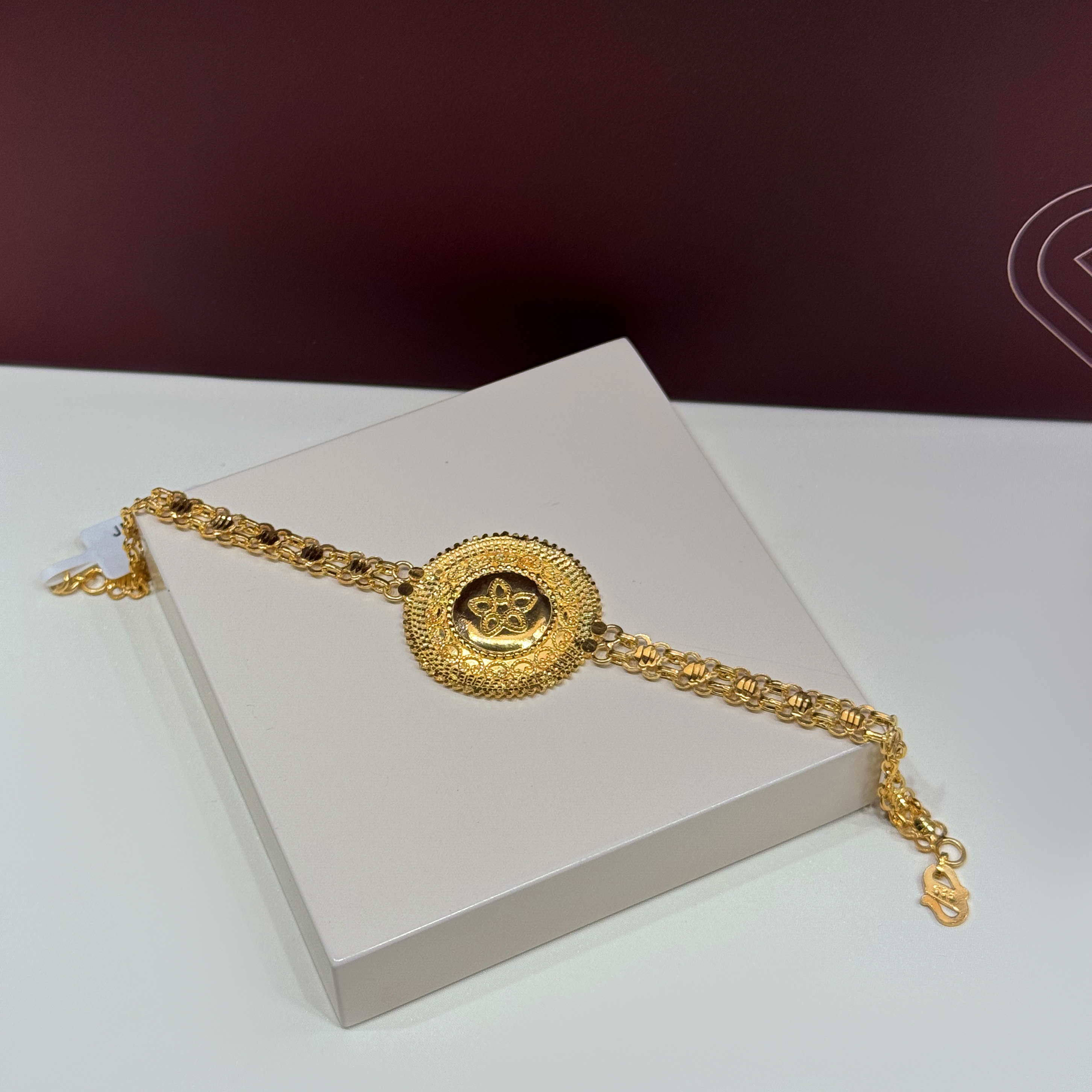 925 sterling silver plated bracelet - (J-0260)